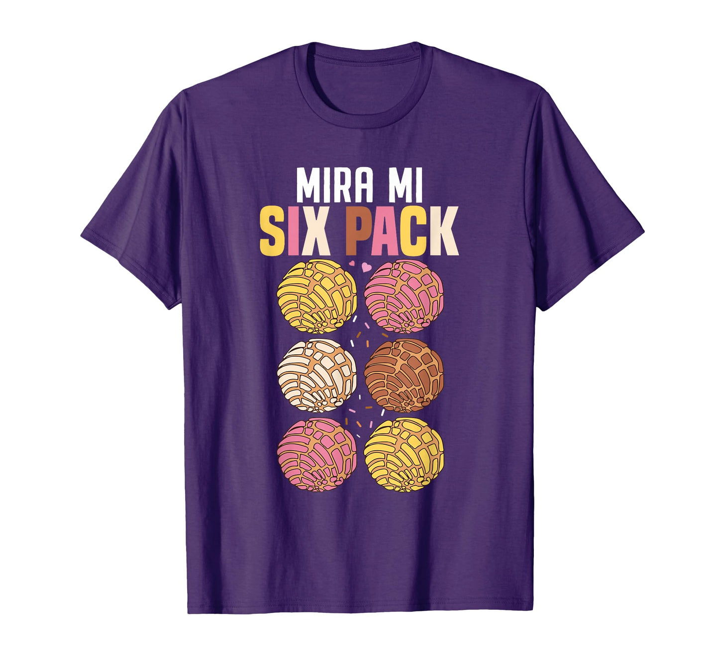 Mira Mi Six Pack Funny Conchas Mexican Sweet Bun Lovers T-Shirt