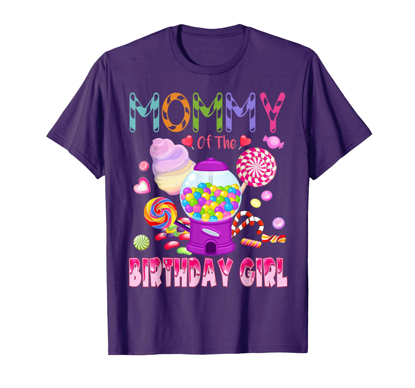 Mommy Of The Birthday Gifts Girl Candyland Candy Birthday T-Shirt