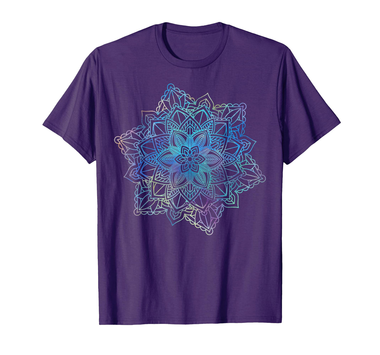 Watercolor Mandala Sacred Fractal Geometry Art Good Vibe T-Shirt