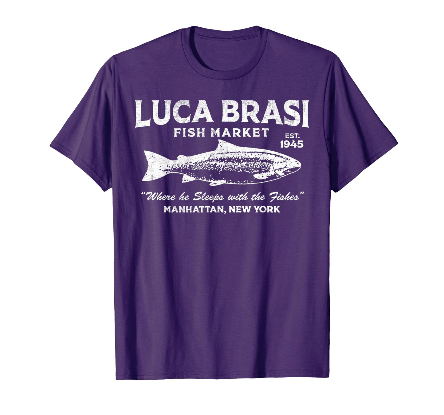 Vintage Luca Brasi Fish Market Retro Fishing T-Shirt