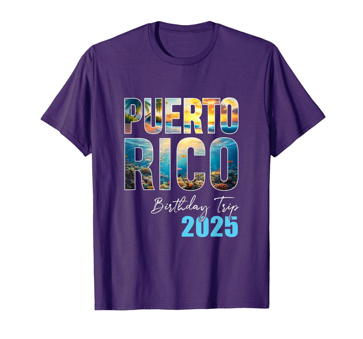 Puerto Rico Birthday Trip 2025 Cruise T-Shirt - Unisex-Adults/Kids - Black - Small - Short Sleeve - Crew Neck - T-Shirt - Cruise-Themed