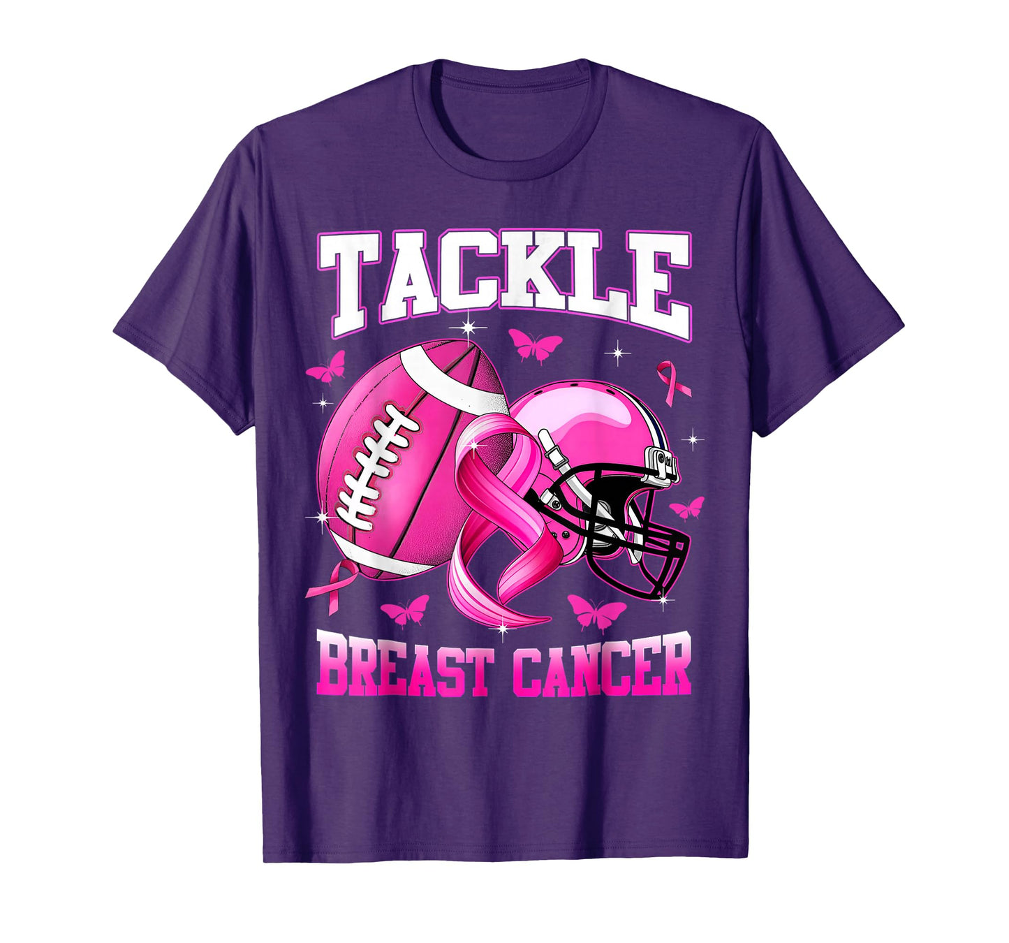 Tackle Breast Cancer Awareness American Football Womens T-Shirt