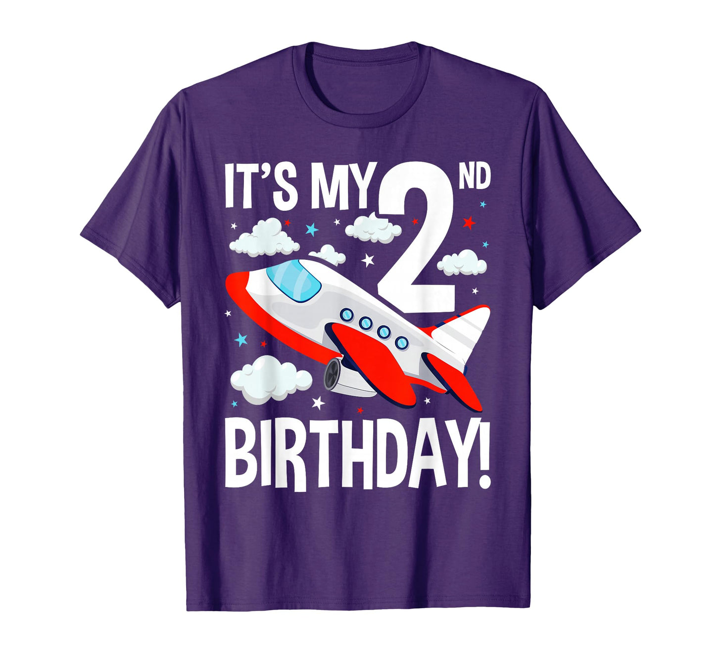 Kids 2nd Birthday Airplane Theme Party Outfit Toddler T-Shirt