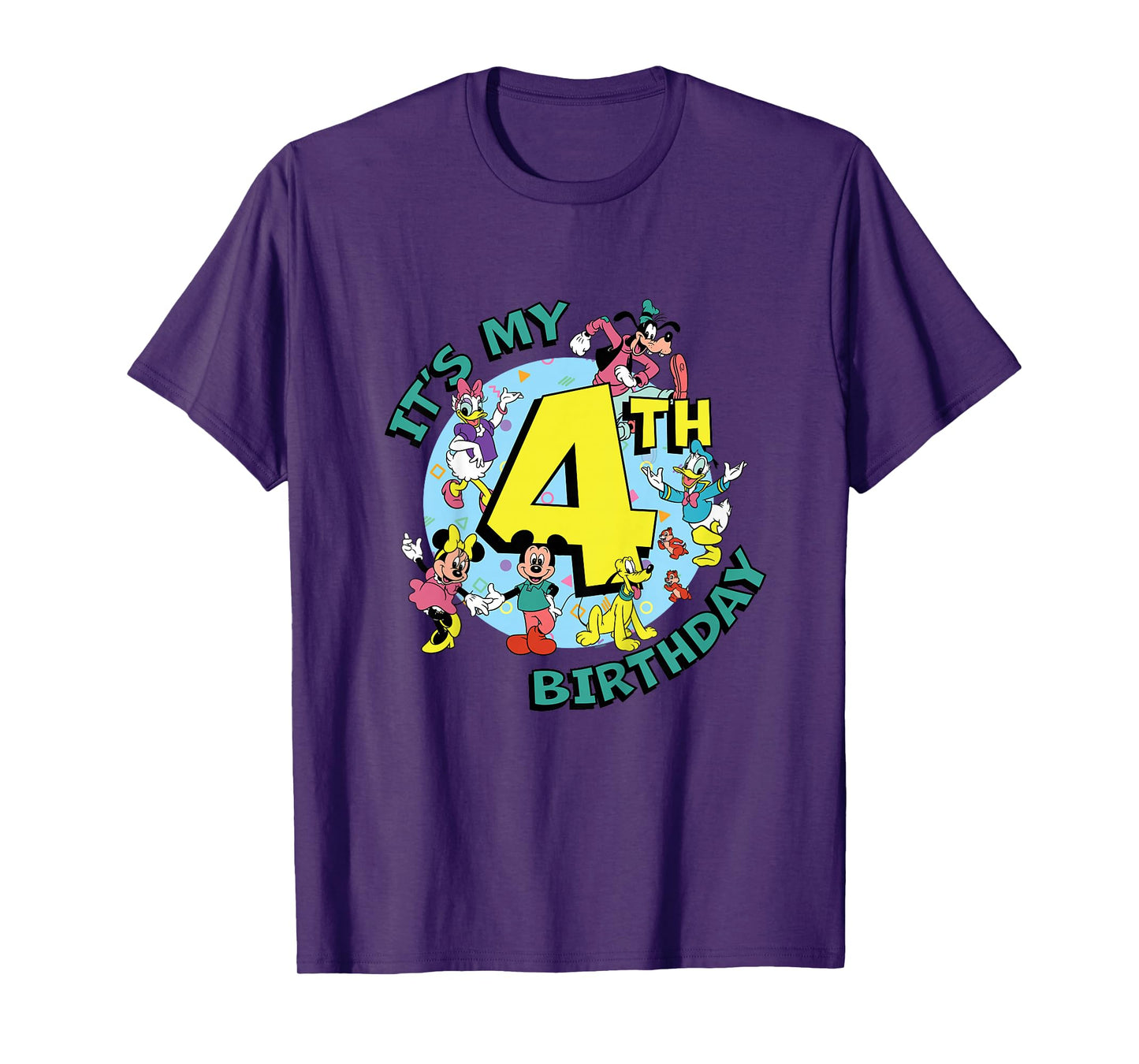Disney Mickey and Friends It’s My Fourth 4th Birthday T-Shirt