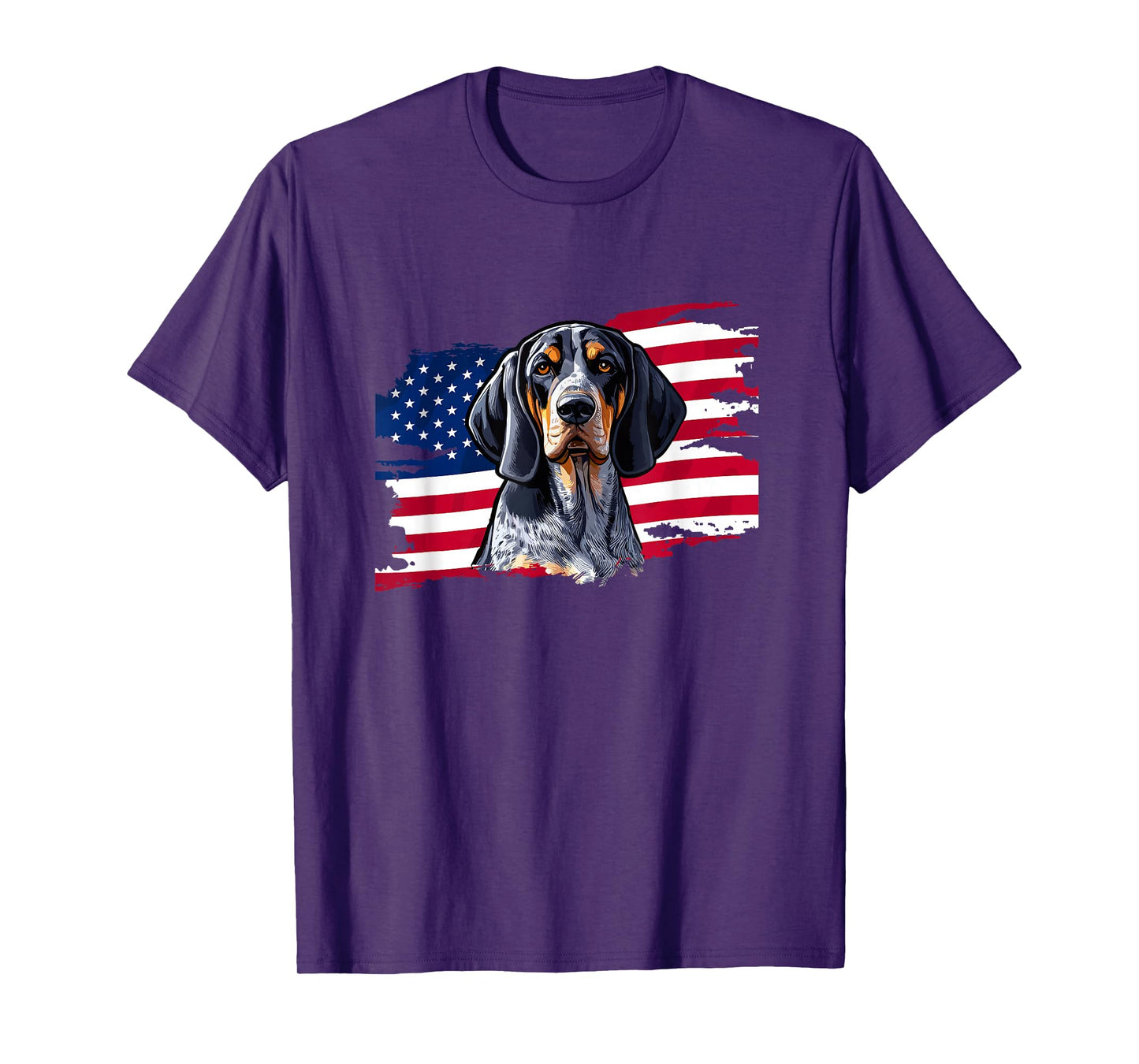 USA Flag 4th Patriotic Bluetick Coonhound Lover T-Shirt