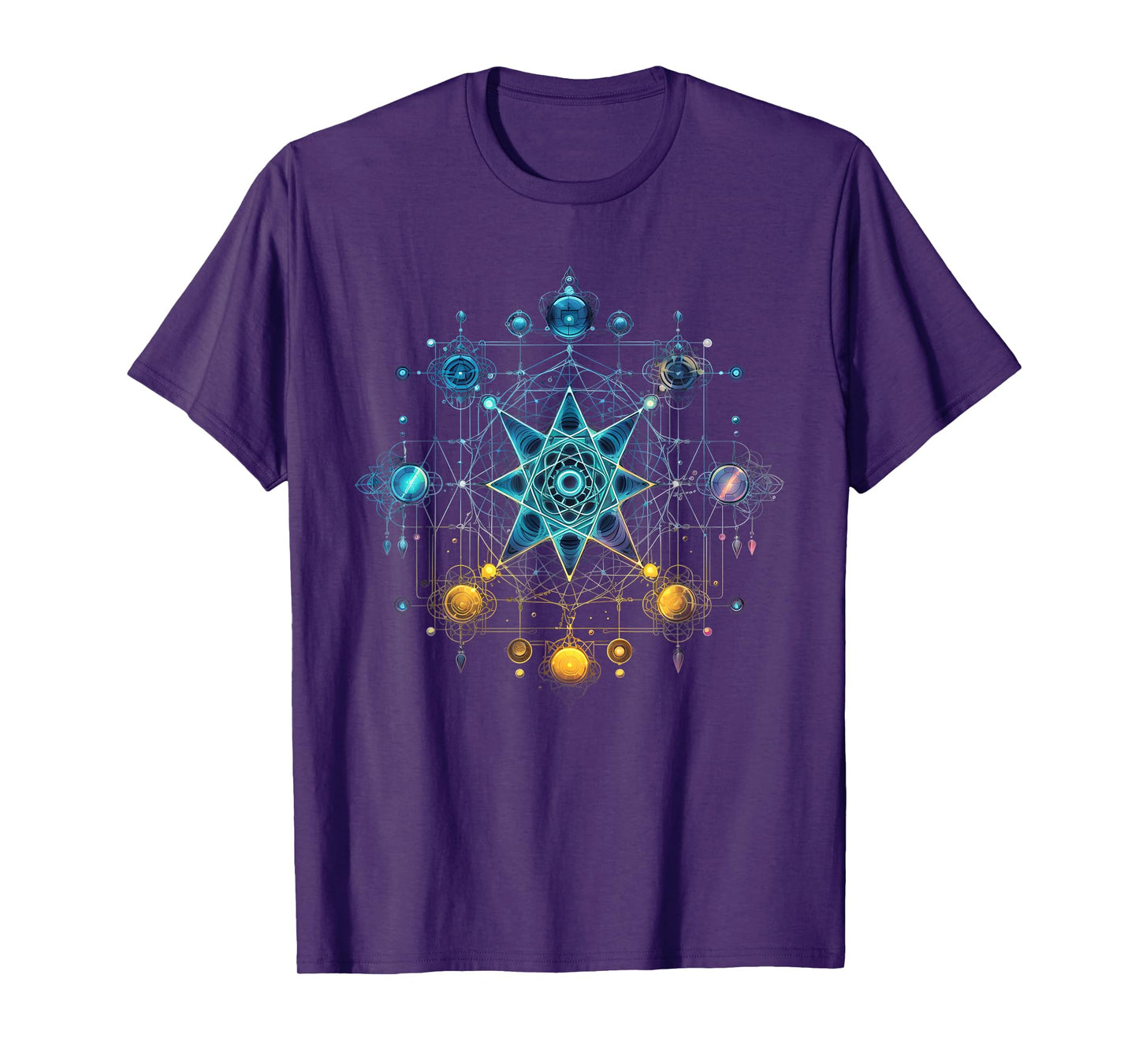 Sacred Geometry Flower of Life Metatron's Cube T-Shirt