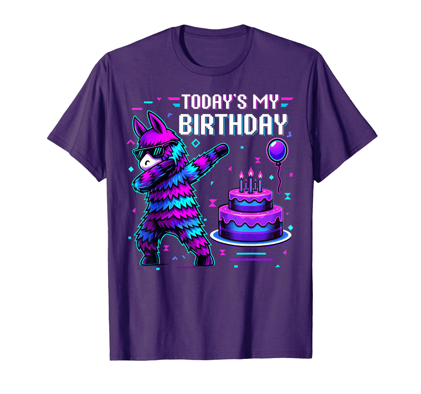Todays My Birthday Llama Pinata Birthday Party Boy Girl Bday T-Shirt