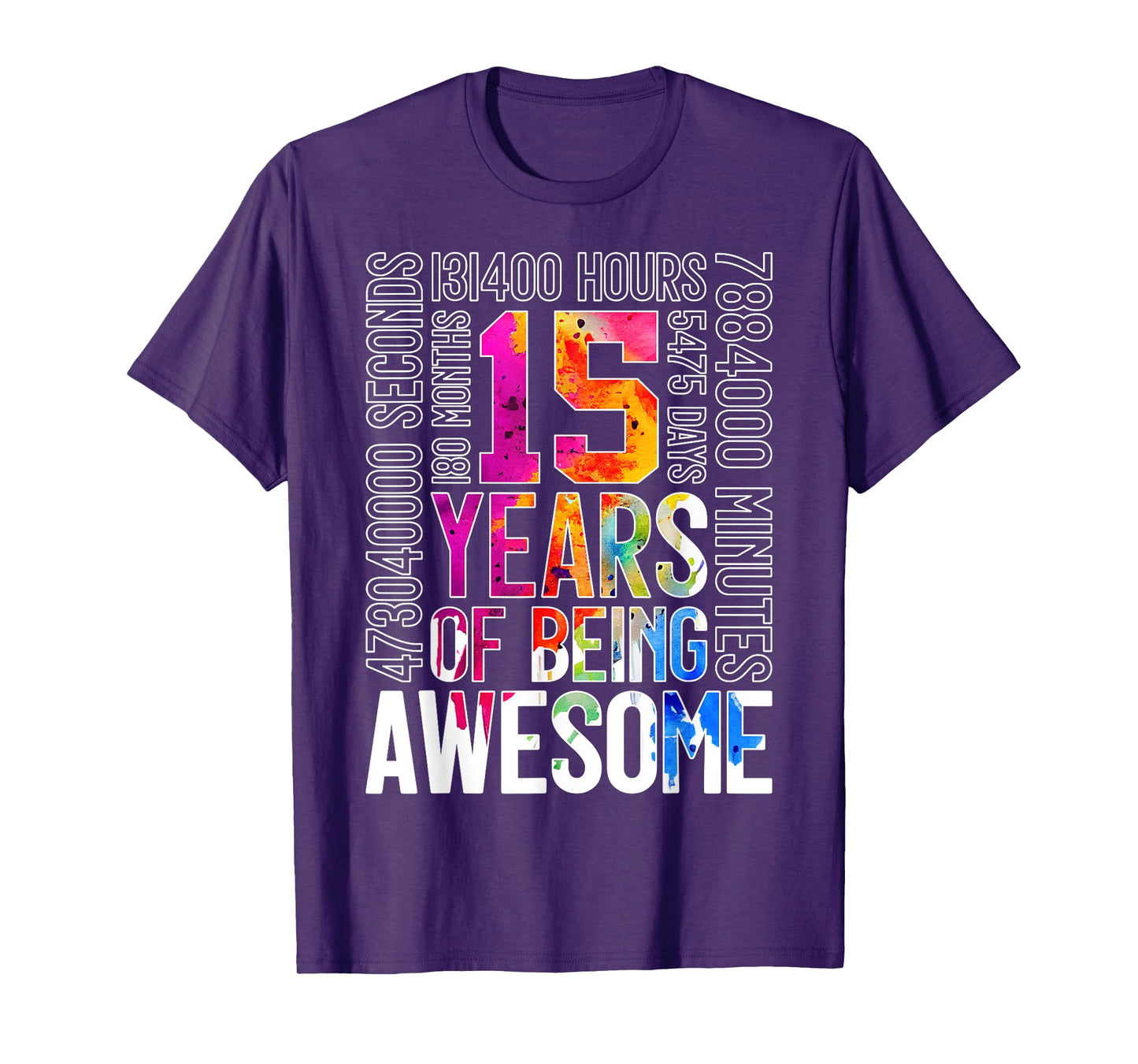 15 YEARS OF BEING AWESOME 15TH BIRTHDAY T-Shirt