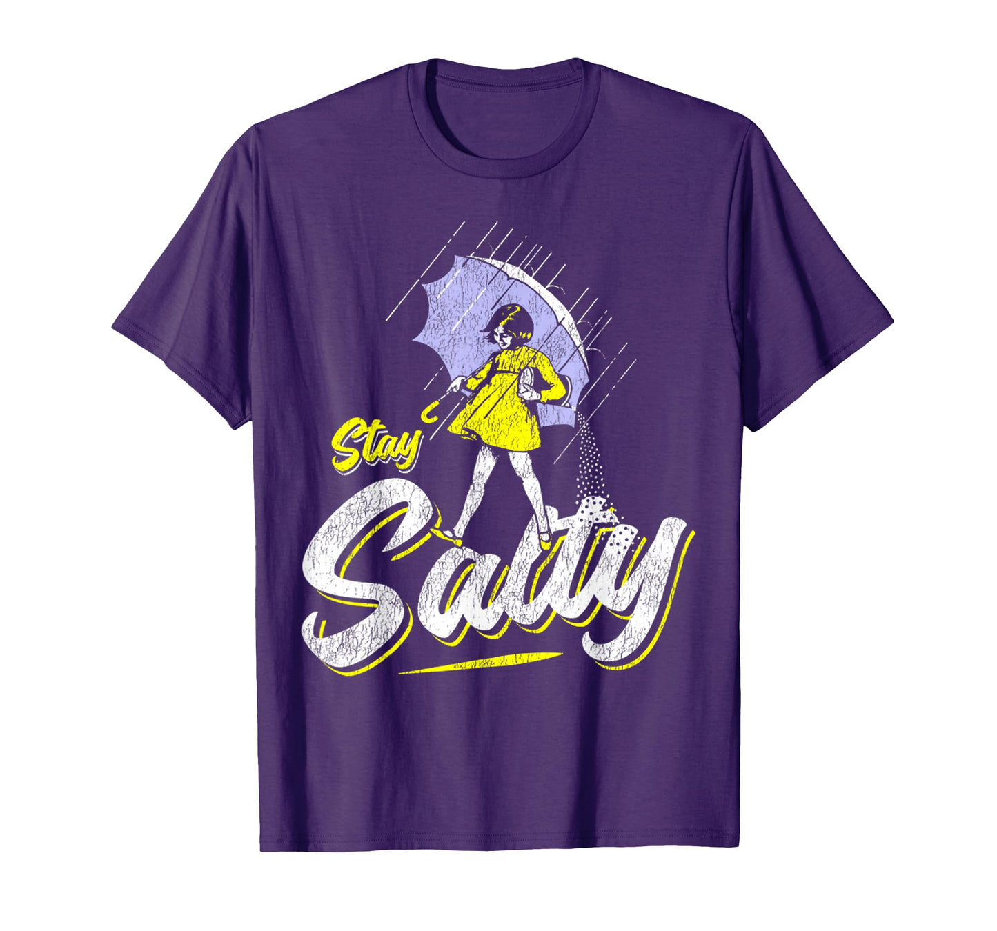 Vintage Salty Meme All These Flavors Girl holding Umbrella T-Shirt