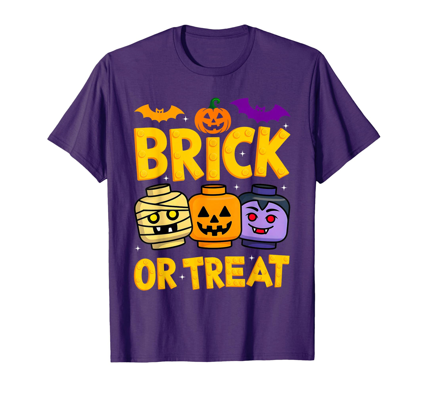 Brick or Treat Halloween Master Builder Blocks Building Kids T-Shirt