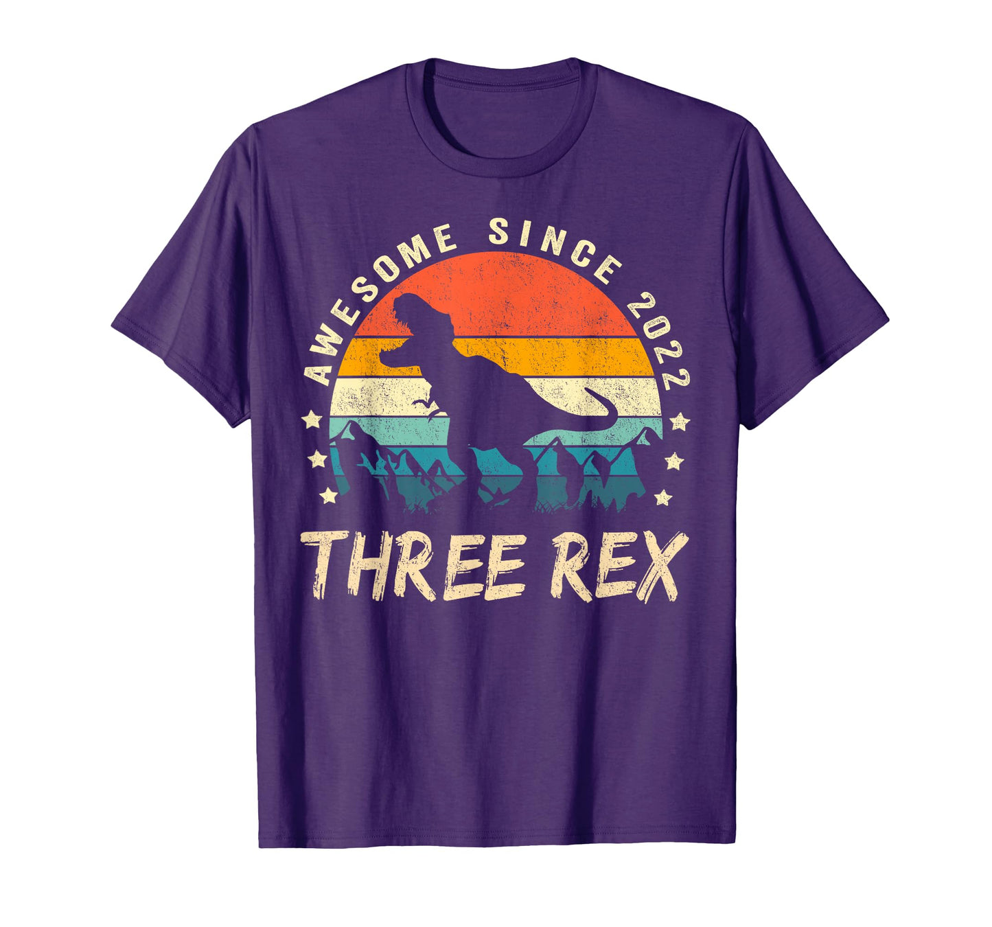 Three Rex 3rd Birthday Shirt Third Dinosaur 3 Year Old T-Shirt