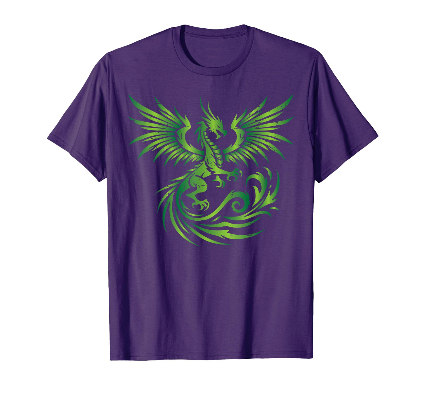 Green Medieval Dragon Fantasy Mythical Art Men Women Kids T-Shirt