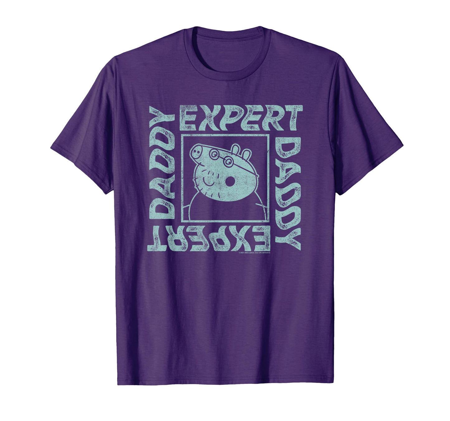 Peppa Pig Father's Day Expert Daddy Vintage Faded Box Logo T-Shirt