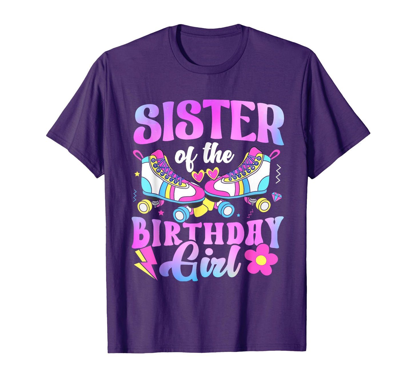 Sister of the Birthday Girl Rolling Skate Bday Family Party T-Shirt
