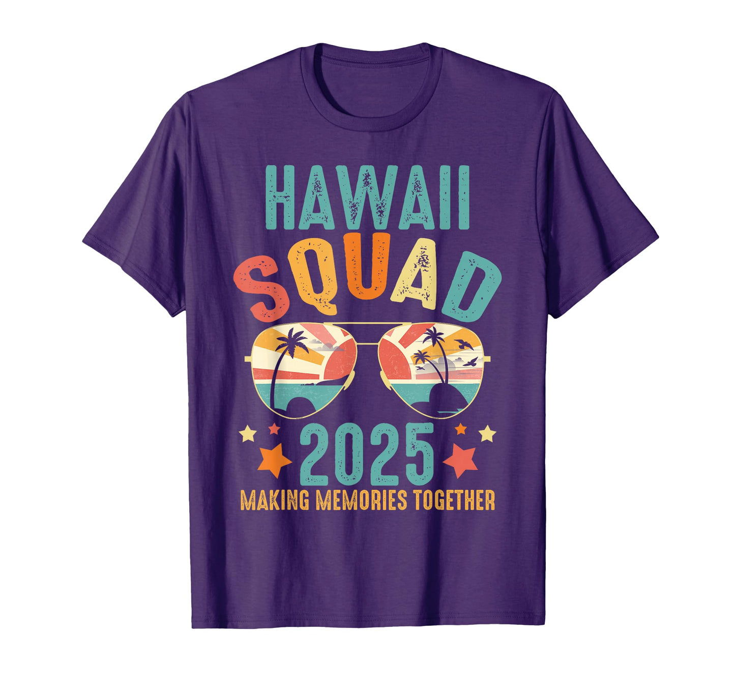 Hawaii Squad 2025 Funny Groovy Reunion Friends Trip Match T-Shirt