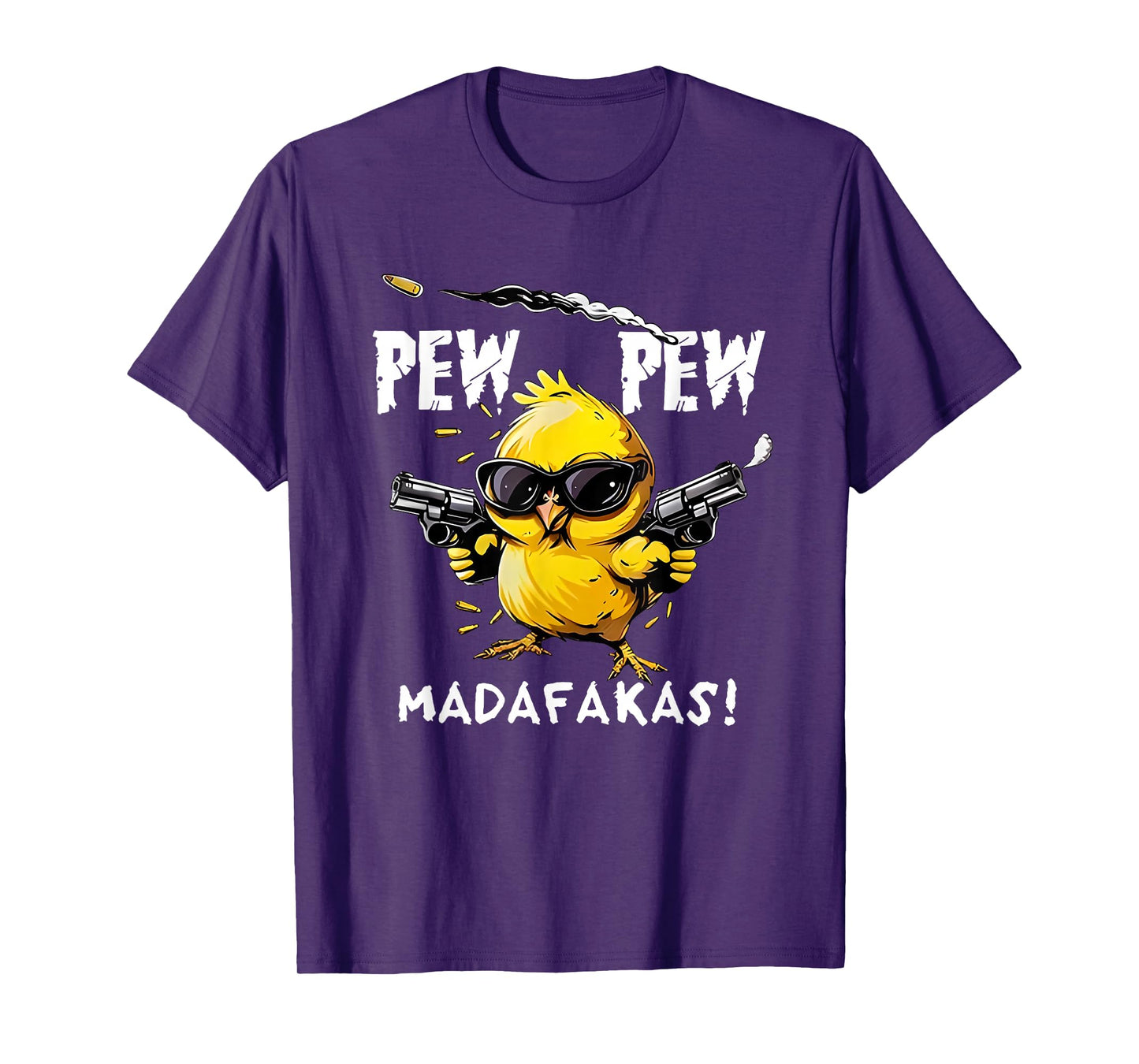 Bird Print Relax Fit Sweatshirt Unisex-Adults T-Shirt Black Small Pew Pew Madafakas Funny Chicken Rooster Bird Sarcasm Joke Irony Gift Recipients