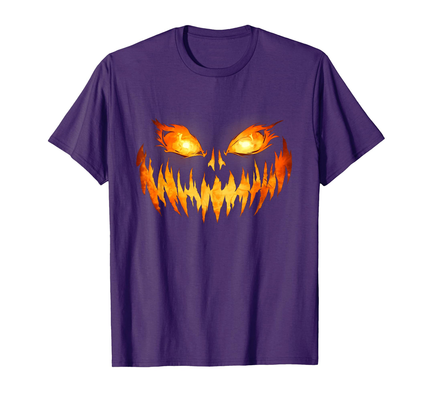 Scary Spooky Jack O Lantern Face Pumpkin Halloween Men Boys T-Shirt