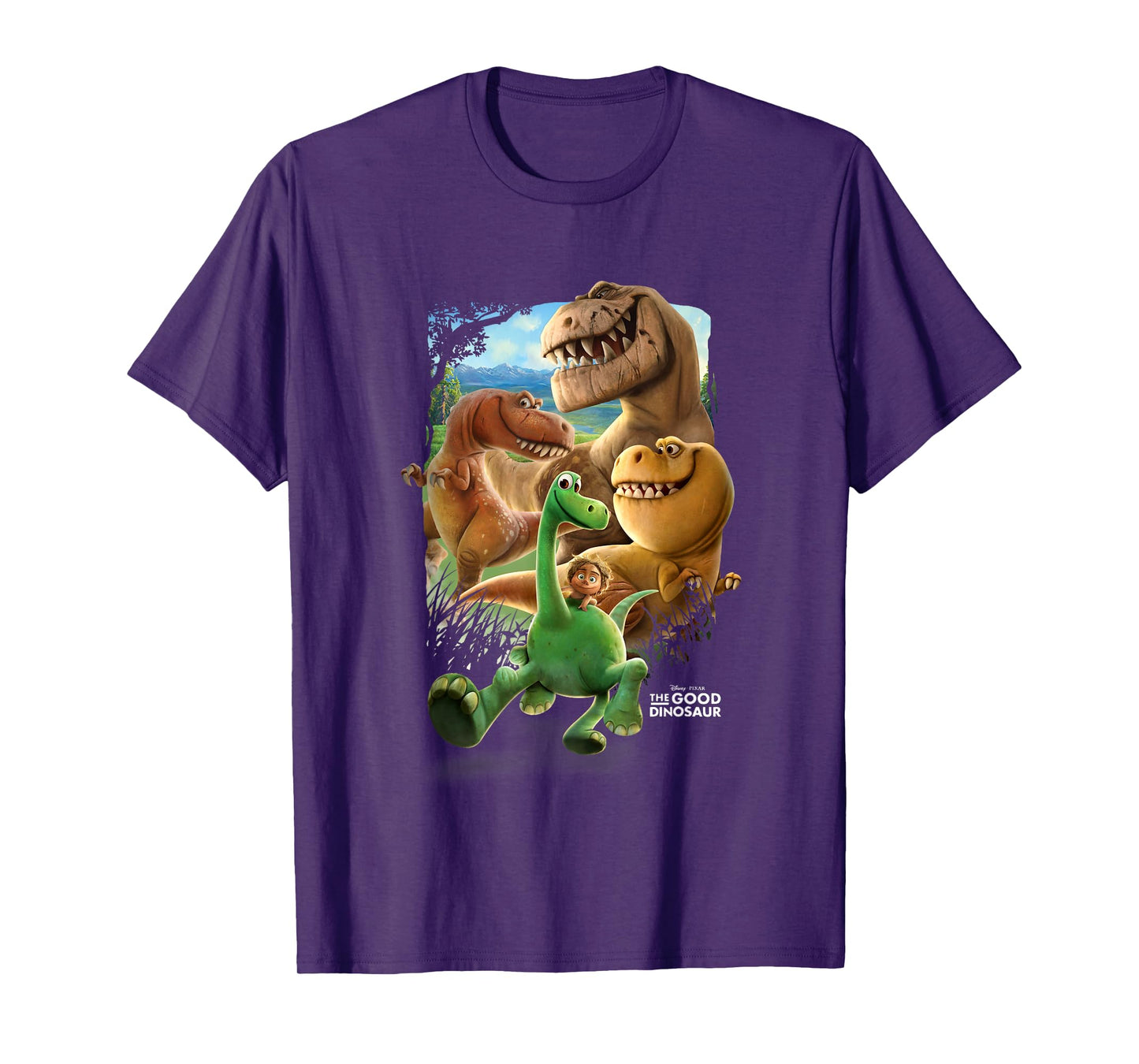 Disney Pixar The Good Dinosaur Main Characters Chest Poster T-Shirt