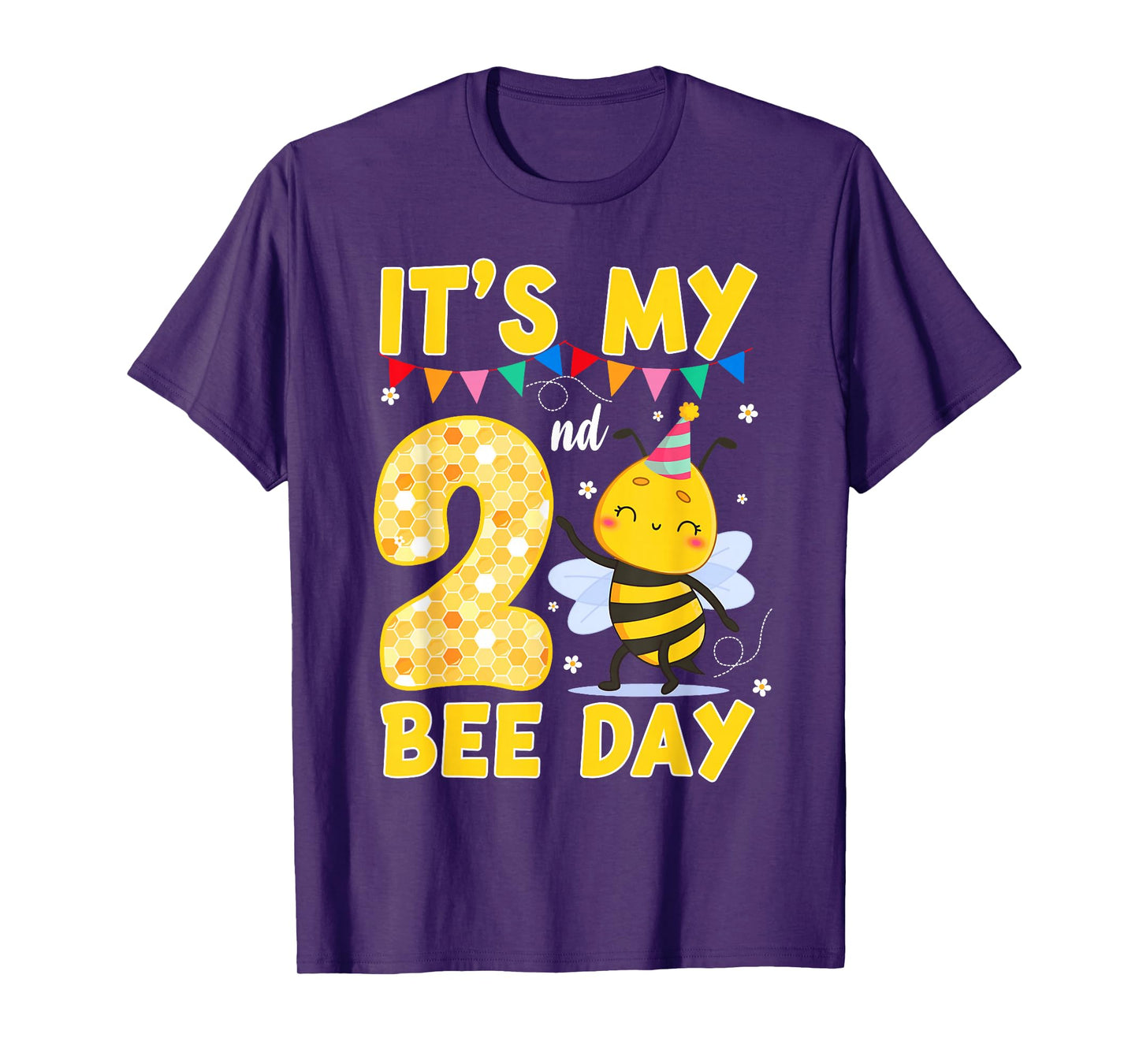 It's My 2nd Birthday Bee Day 2 Year Old Bee Theme Party T-Shirt