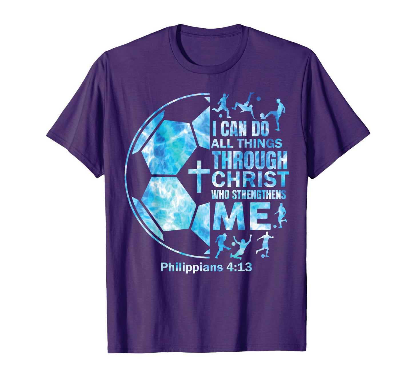 Boys Soccer Christian Shirt I Can Do All Things Religious T-Shirt