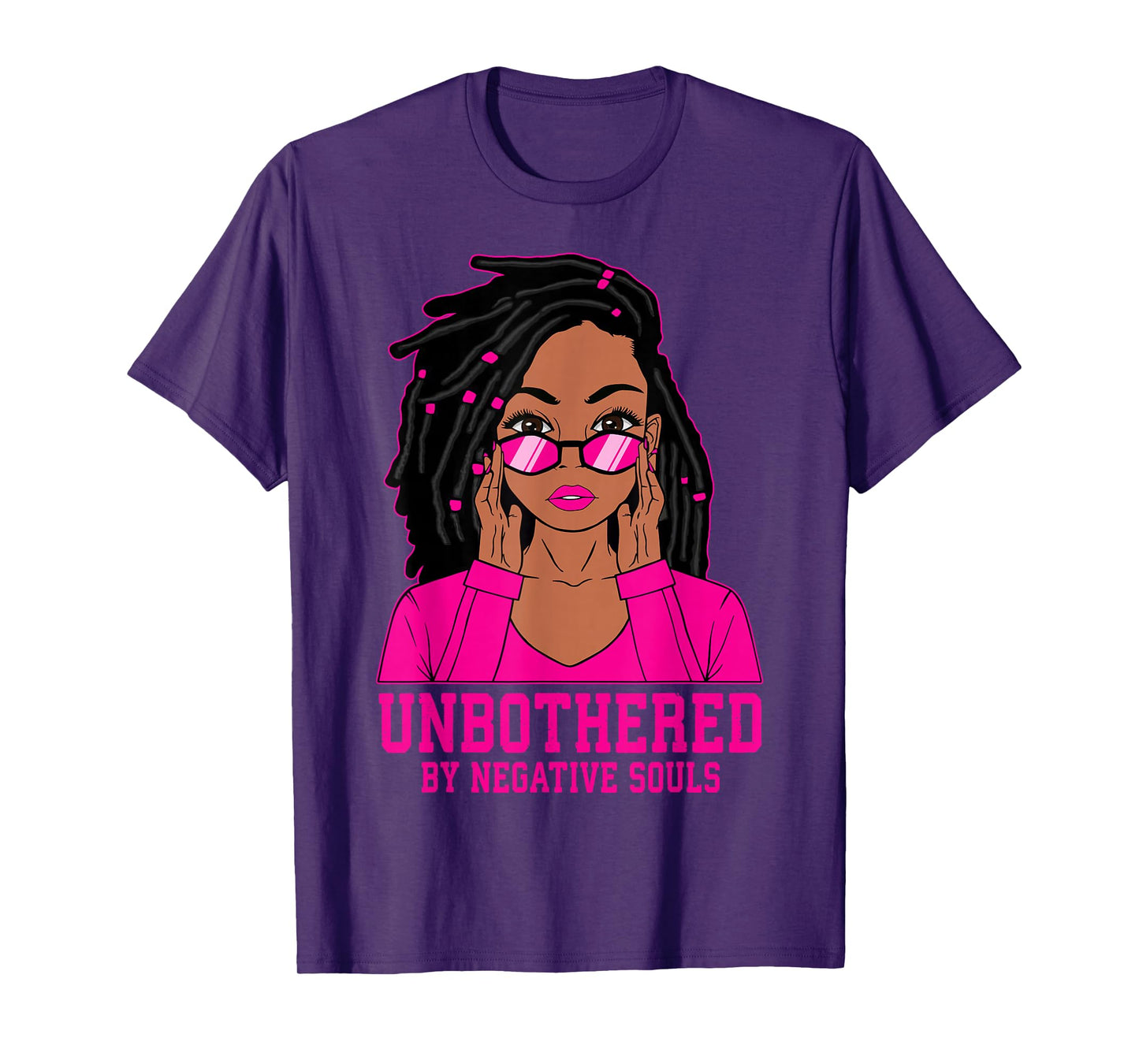 Loc'd Hair Sassy Black Woman Melanin Girl Unbothered T-Shirt