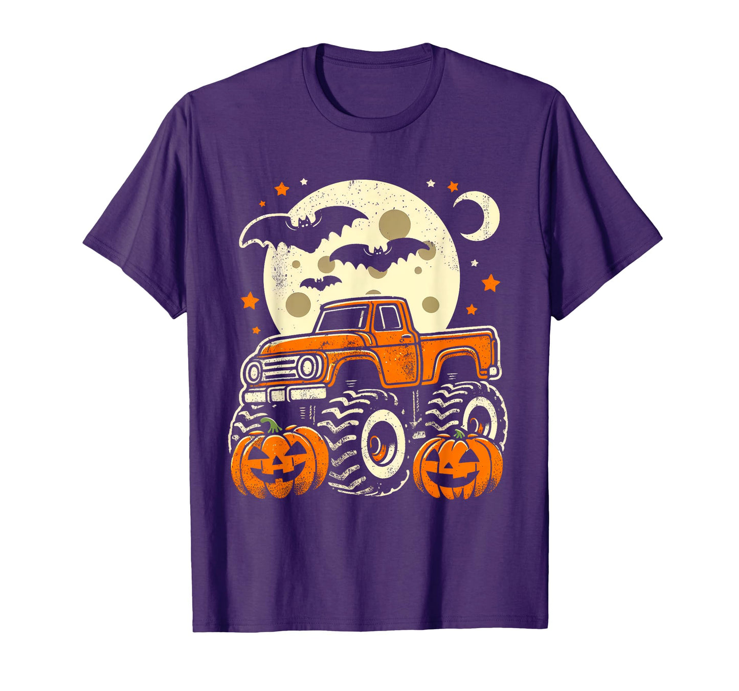 Halloween Shirt For Kids Boy Monster Truck Pumpkin Halloween T-Shirt