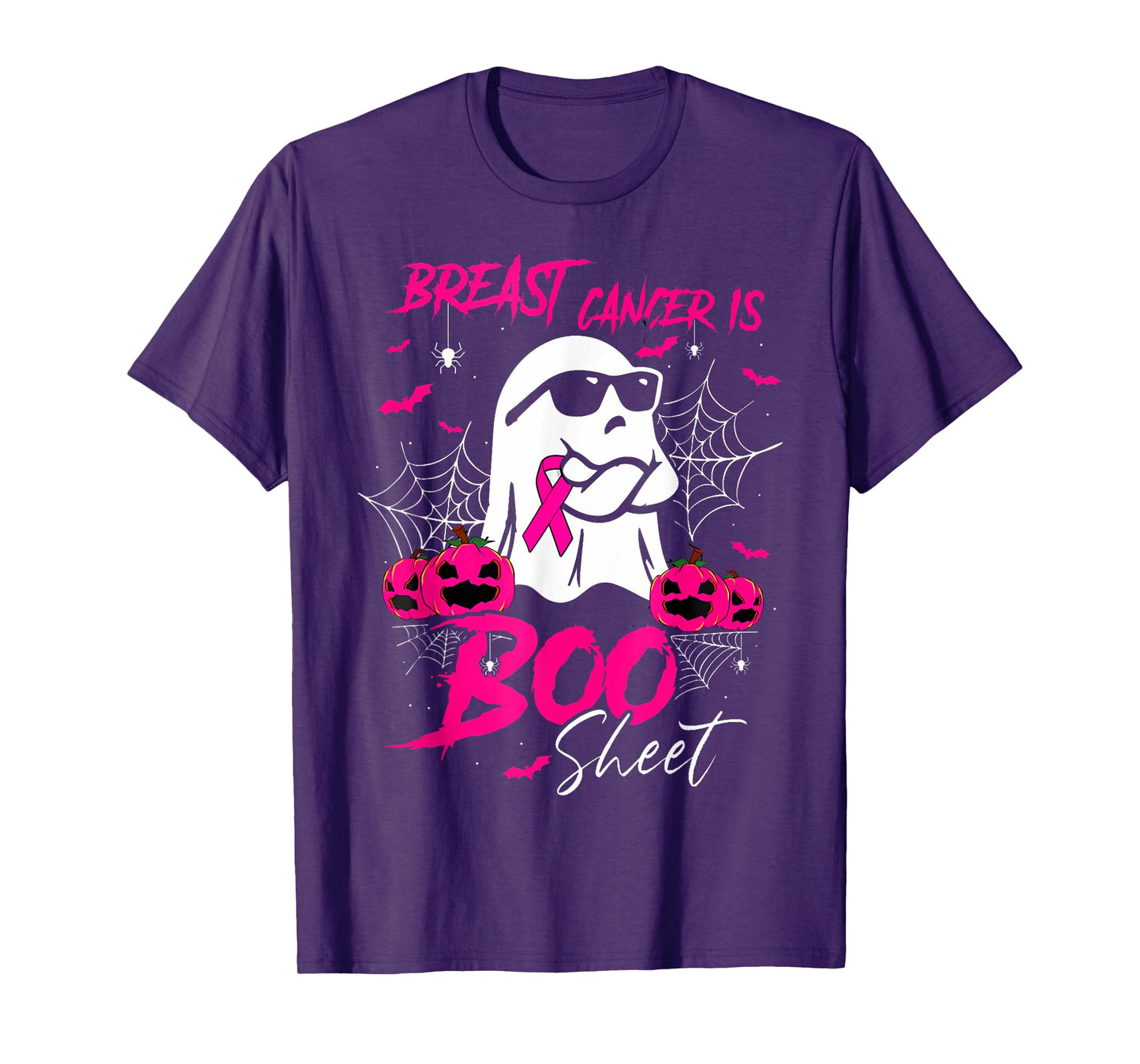 Breast Cancer Is Boo Sheet Breast Cancer Warrior Halloween T-Shirt