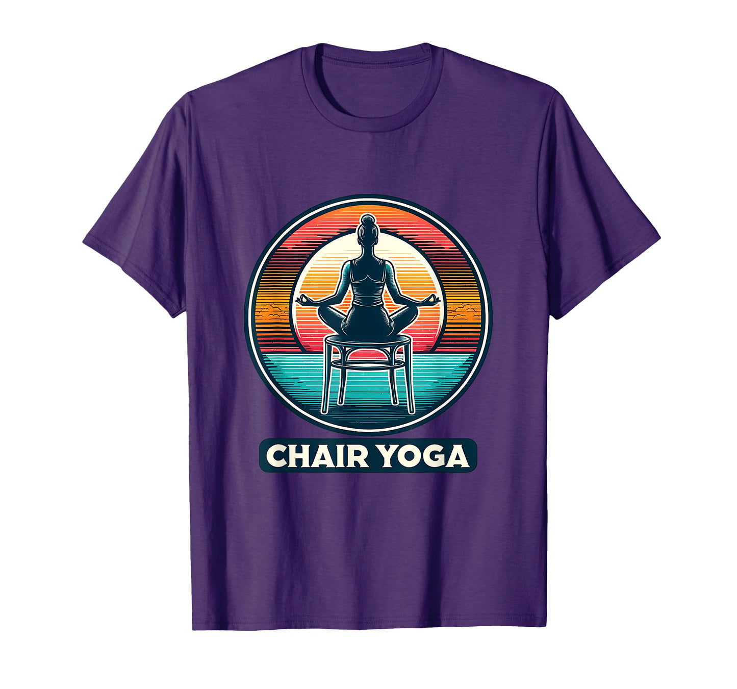 Serene Sunrise Chair Yoga Enthusiast Design T-Shirt