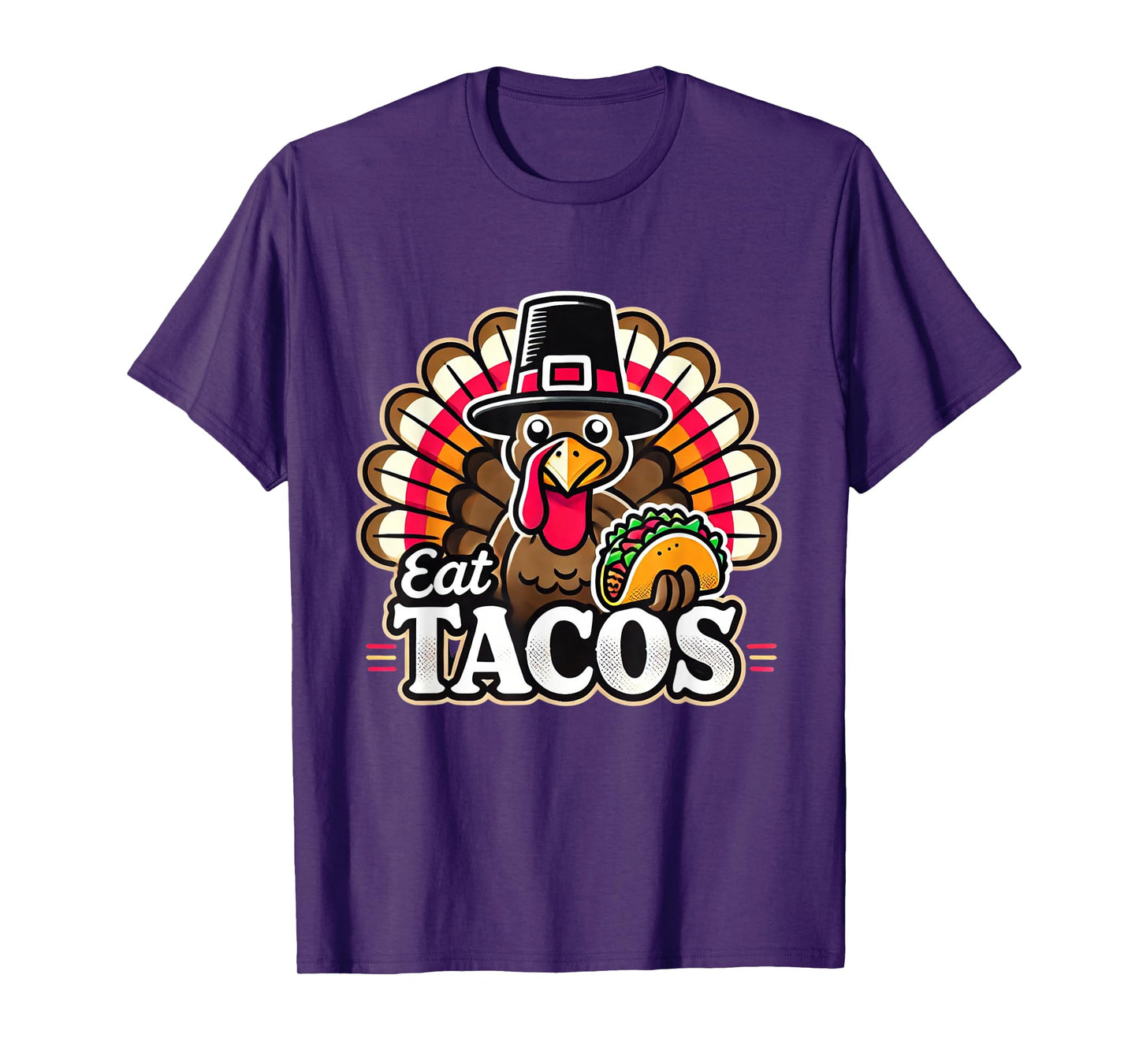 Funny Turkey Eat Tacos Taco Mexican Thanksgiving T-Shirt