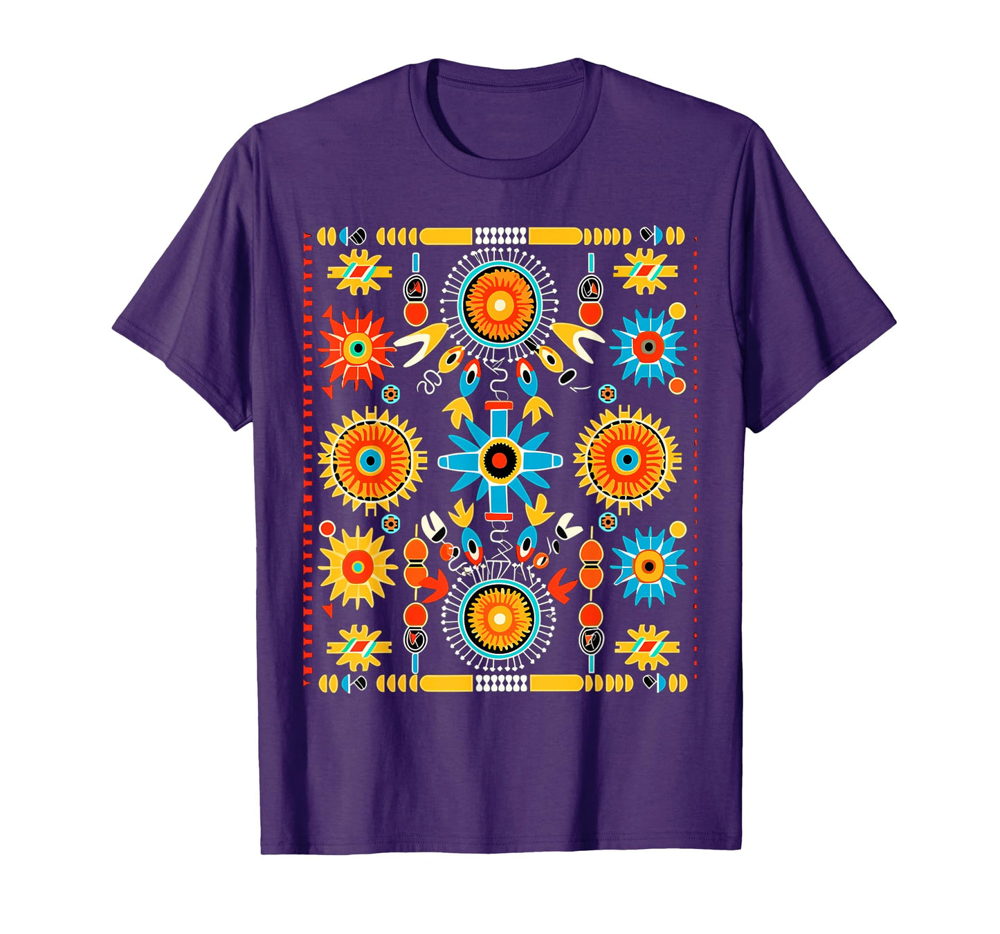 Native American Tribal Art Navajo Textile Design Style T-Shirt