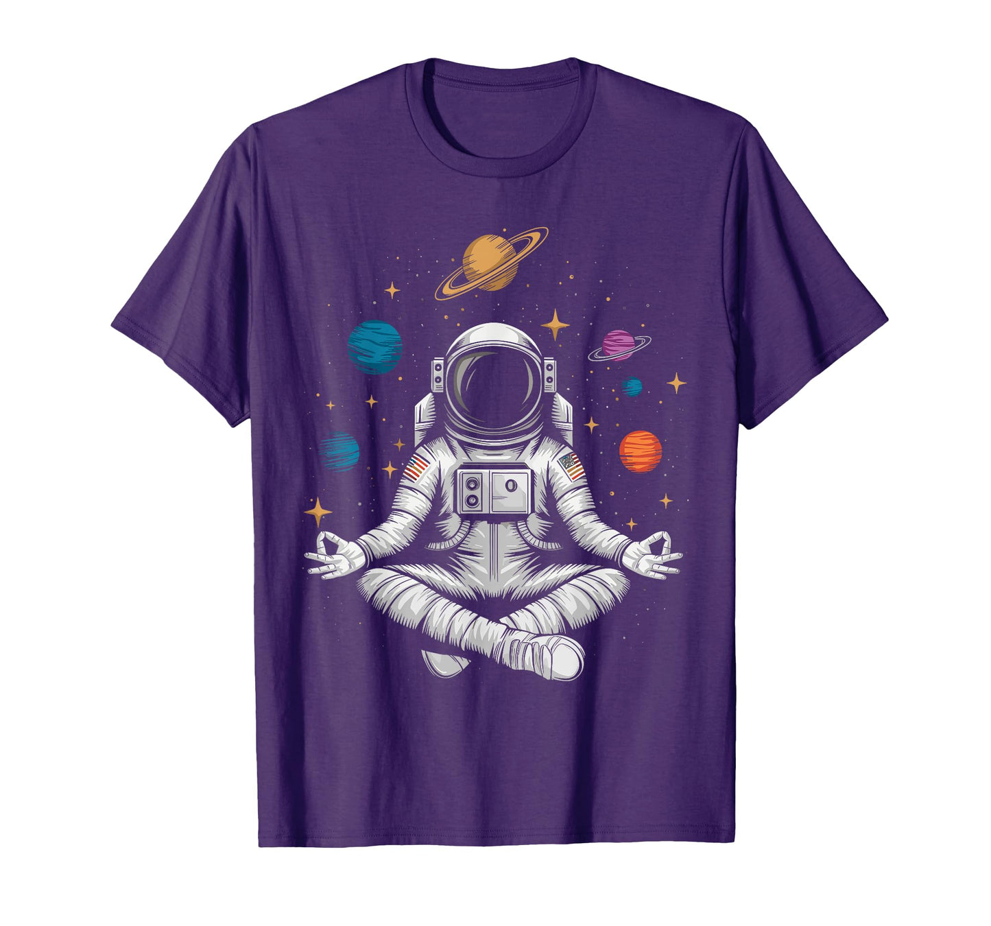 Yoga Astronaut Meditation Space T-Shirt