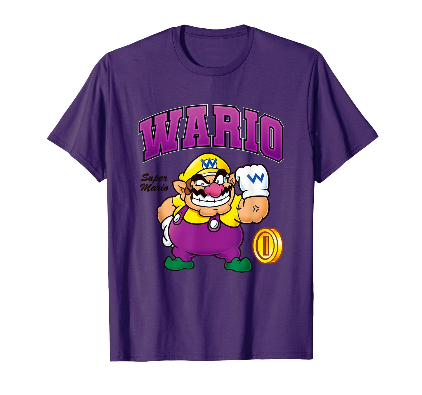 Super Mario Bros Wario Big Character Portrait T-Shirt