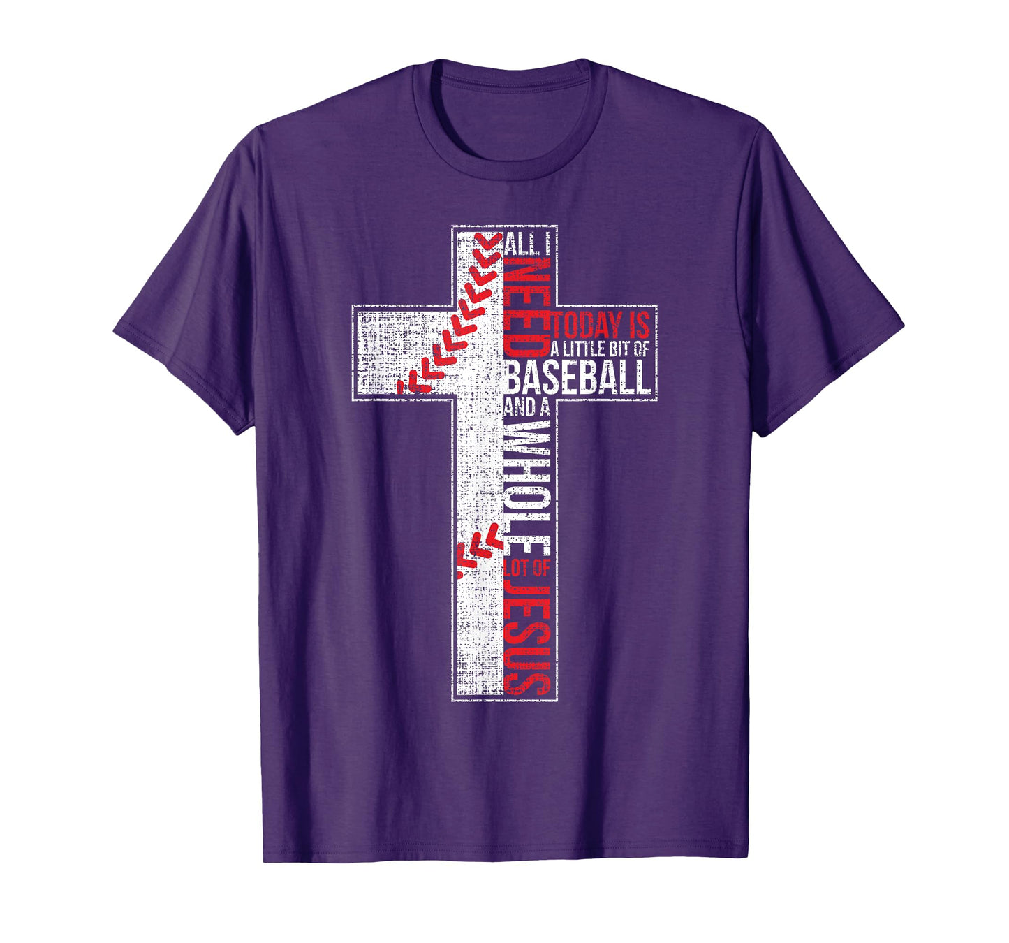 All I Need Is Baseball & Jesus Christian Cross Faith T Shirt T-Shirt