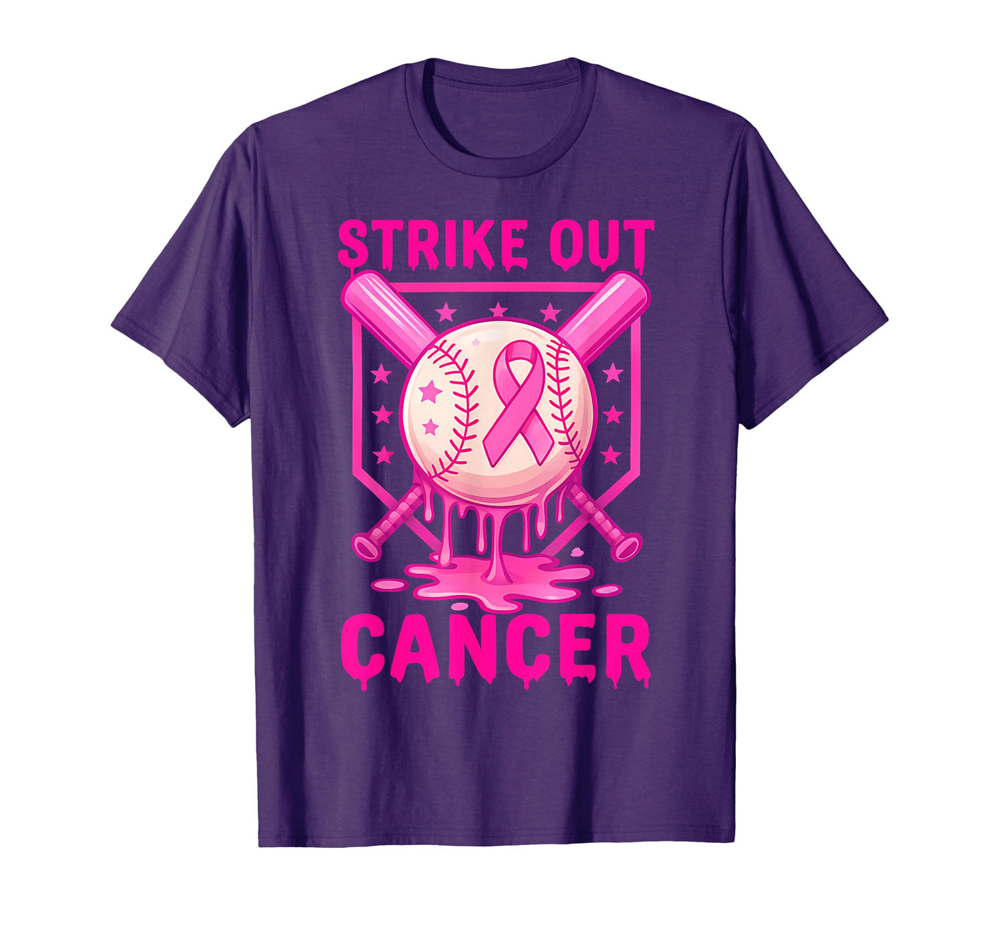 Strike Out Breast Cancer Awareness Baseball Fight Men Women T-Shirt