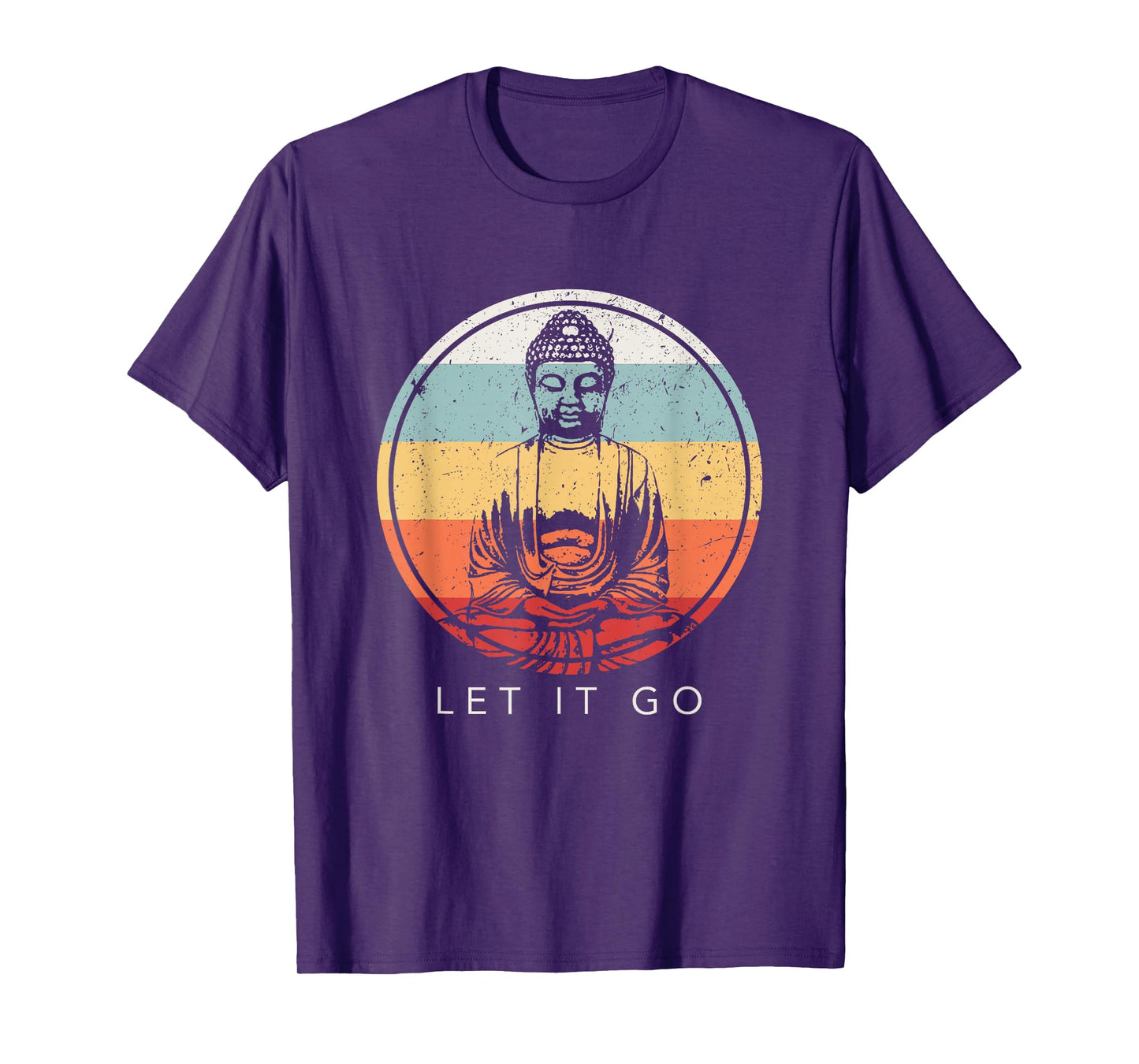 Let It Go Buddha MeditationT-Shirt Vintage Zen Buddhist Gift T-Shirt