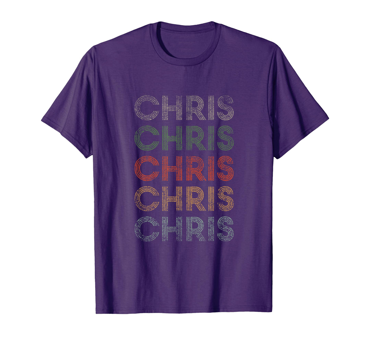 Chris First Name Grunge Style Vintage Retro T-Shirt