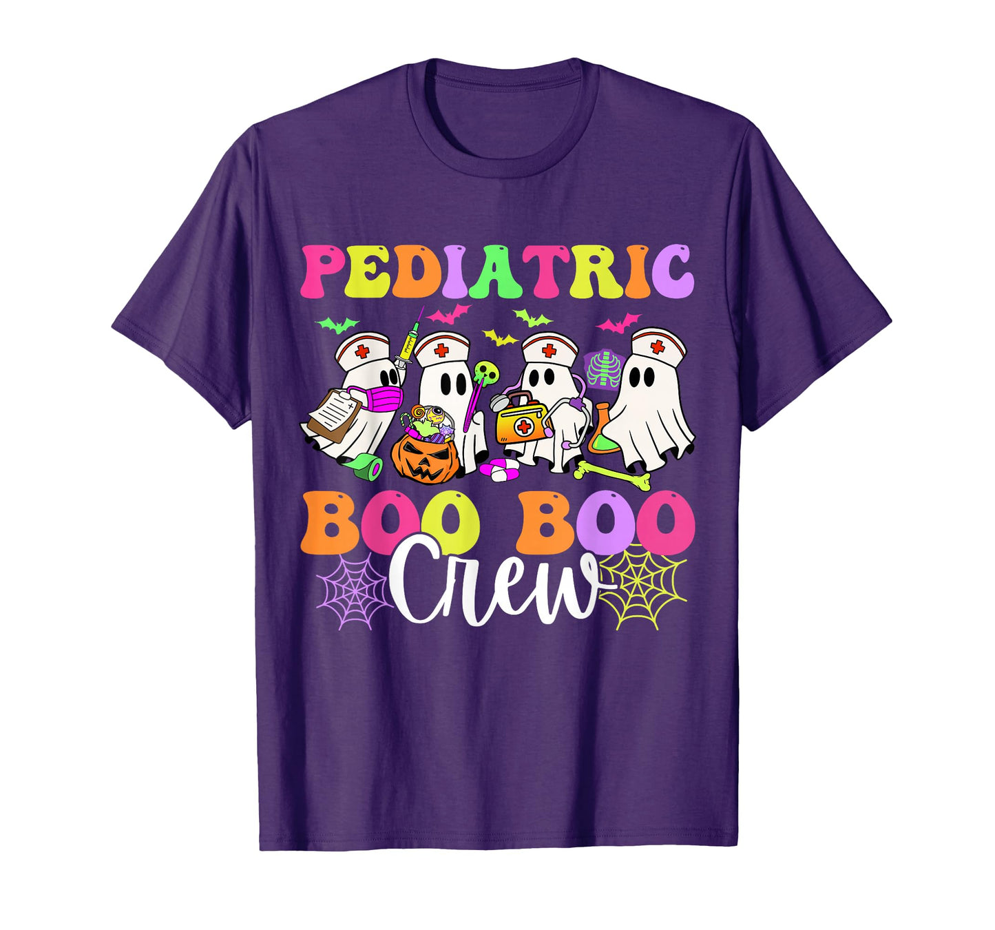 Pediatric Nurse Boo-Boo Crew Ghost Nurse Halloween Costume T-Shirt