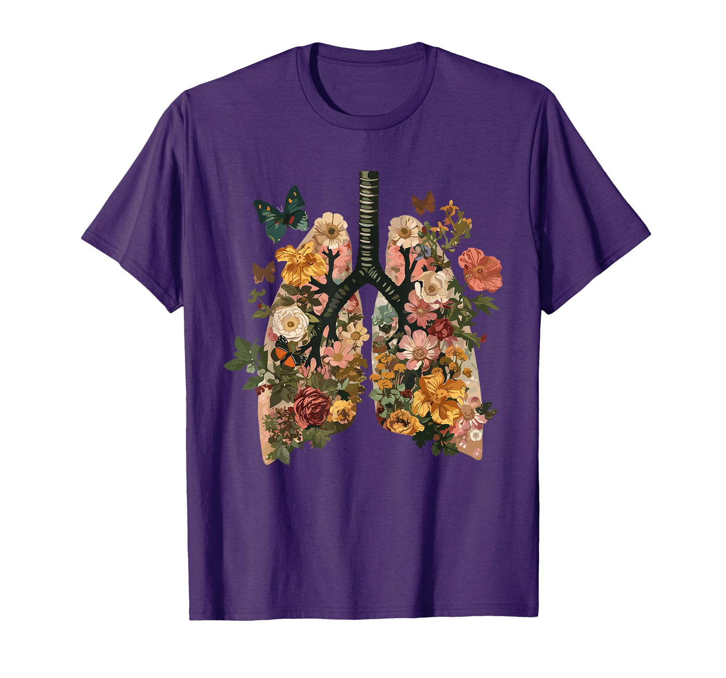 Lungs Made of Flowers - Blossoming Respiratory Beauty T-Shirt