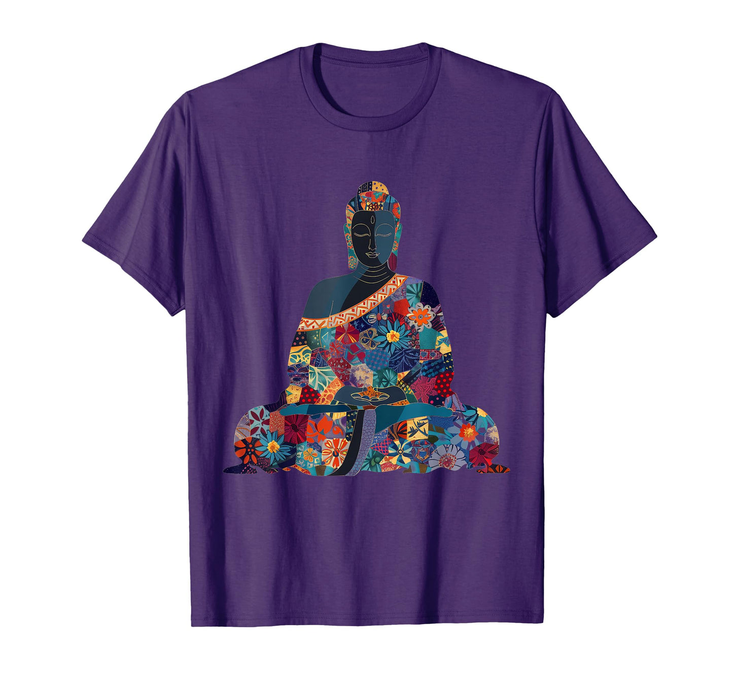 Buddha Vintage Flowers Zen Buddhist Buddhism Yoga Spiritual T-Shirt