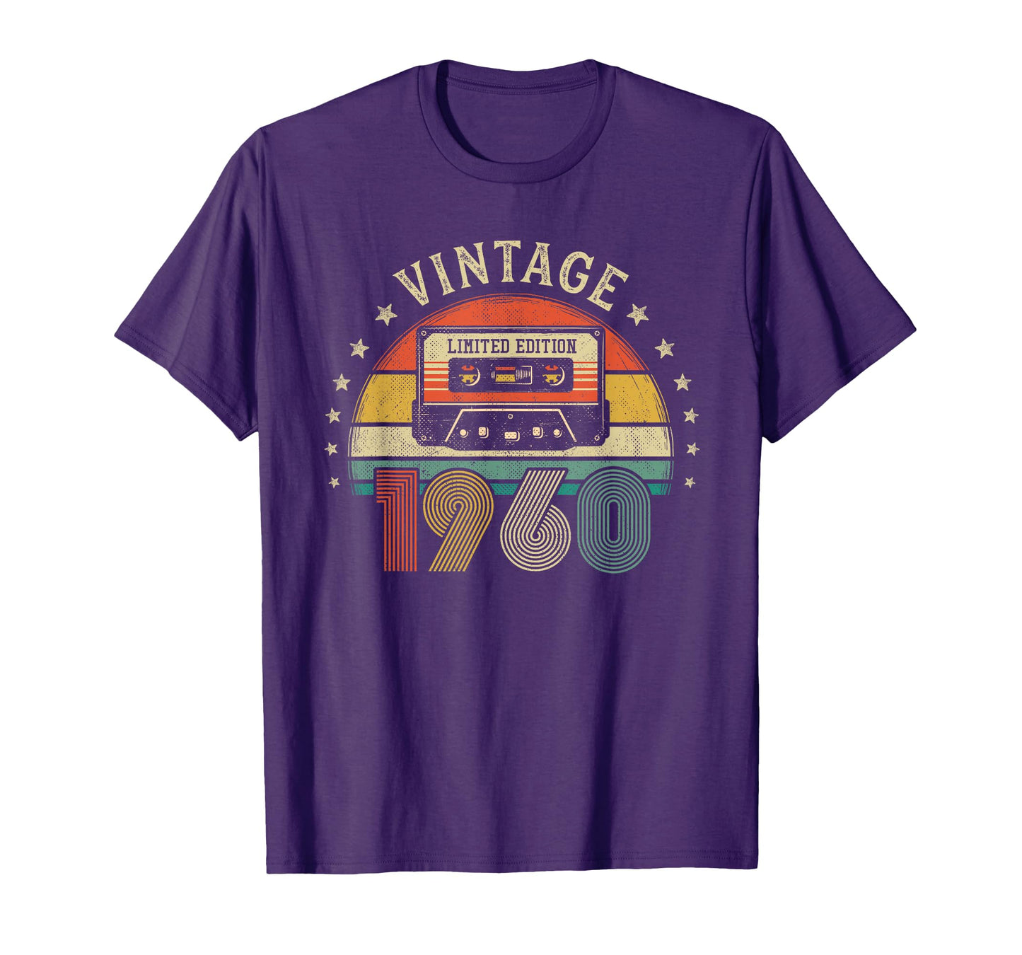 Vintage 1960 Retro Cassette Tape Born in 1960 65th Birthday T-Shirt