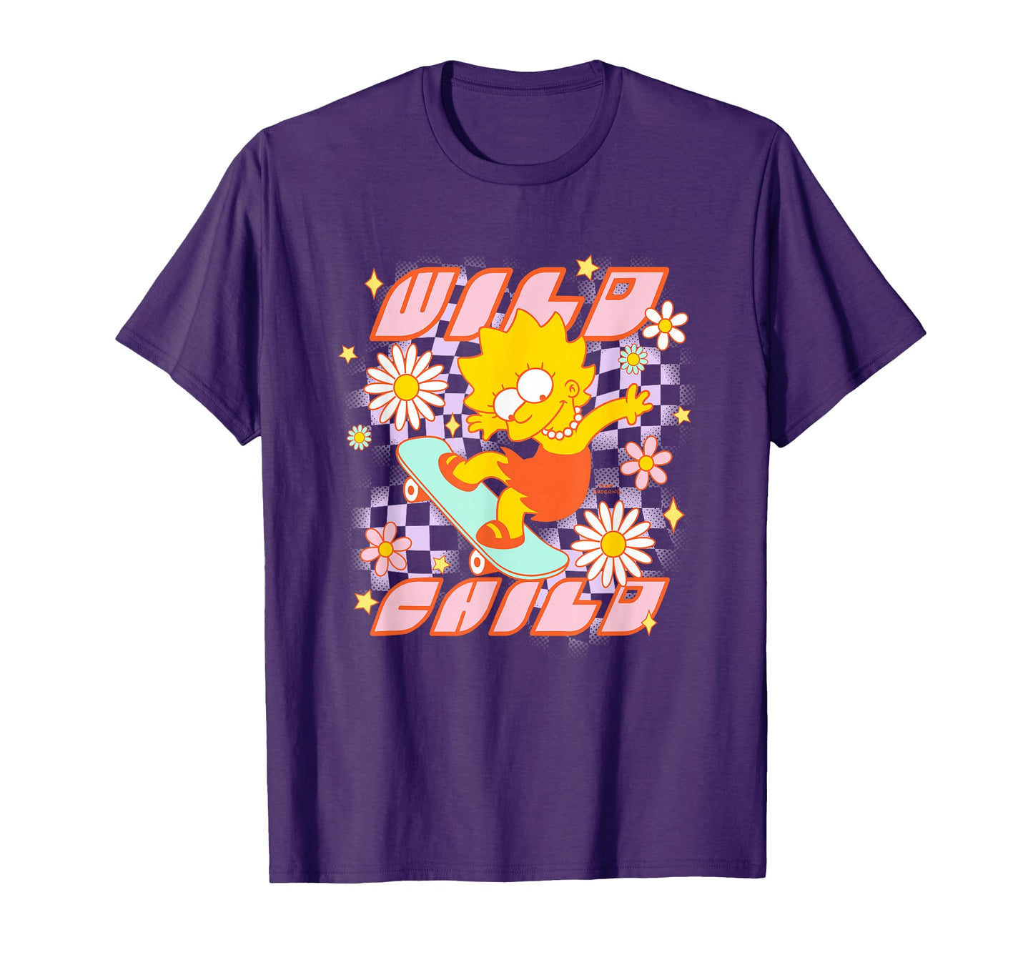 The Simpsons Lisa Riding Skateboard Wild Child T-Shirt