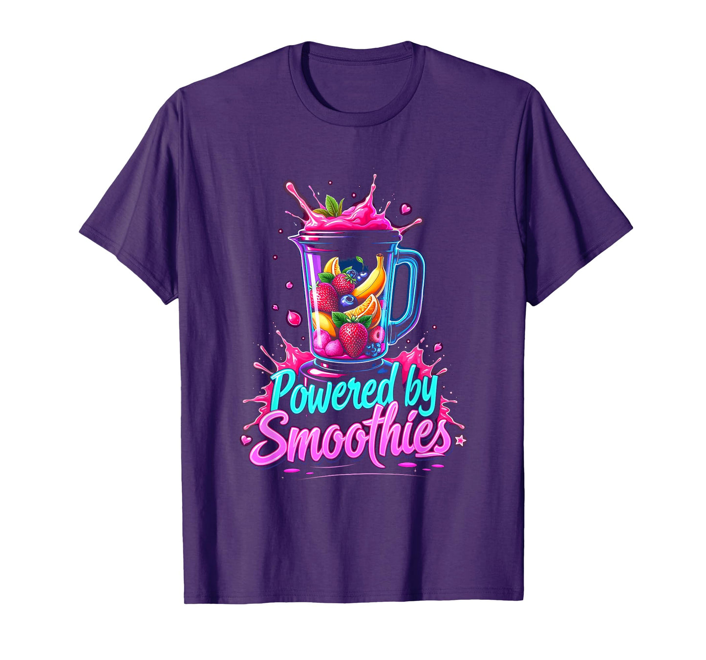 Powered By Smoothies Smoothie Health Drink Vegan Life T-Shirt