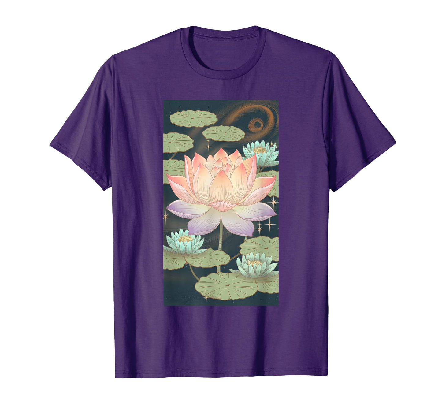 Lotus Flower Nature Art Water Lily Meditation T-Shirt