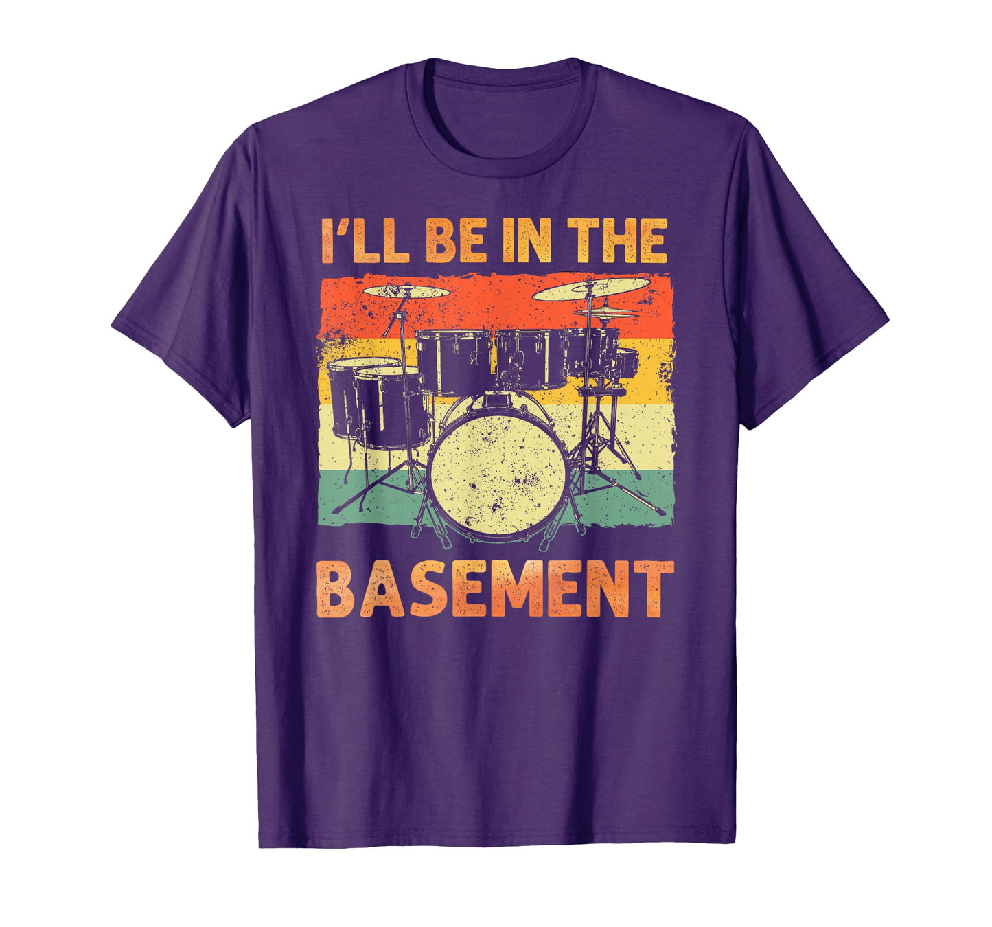 Funny Drumming Art for Men Women Drumline Drum Set Drummer T-Shirt