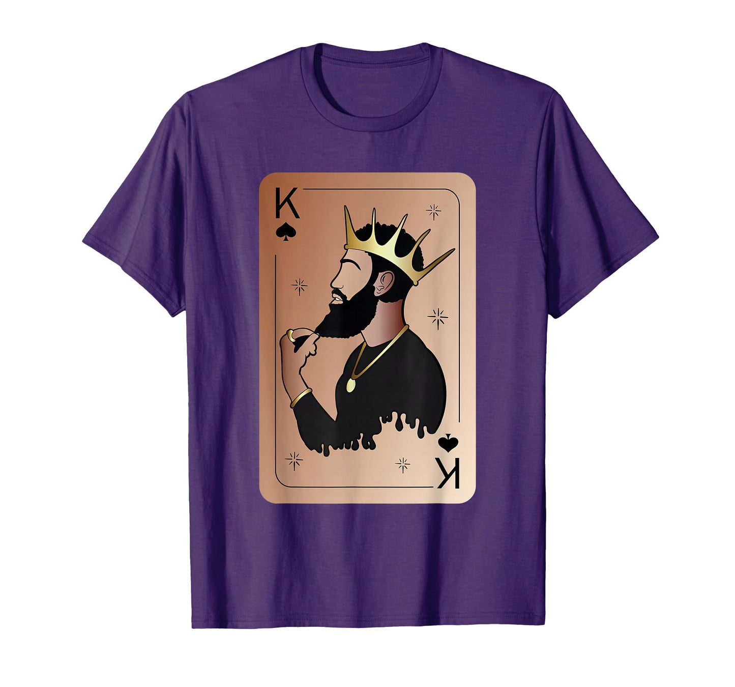 Spades King Card Black Man Crown Black History Month T-Shirt