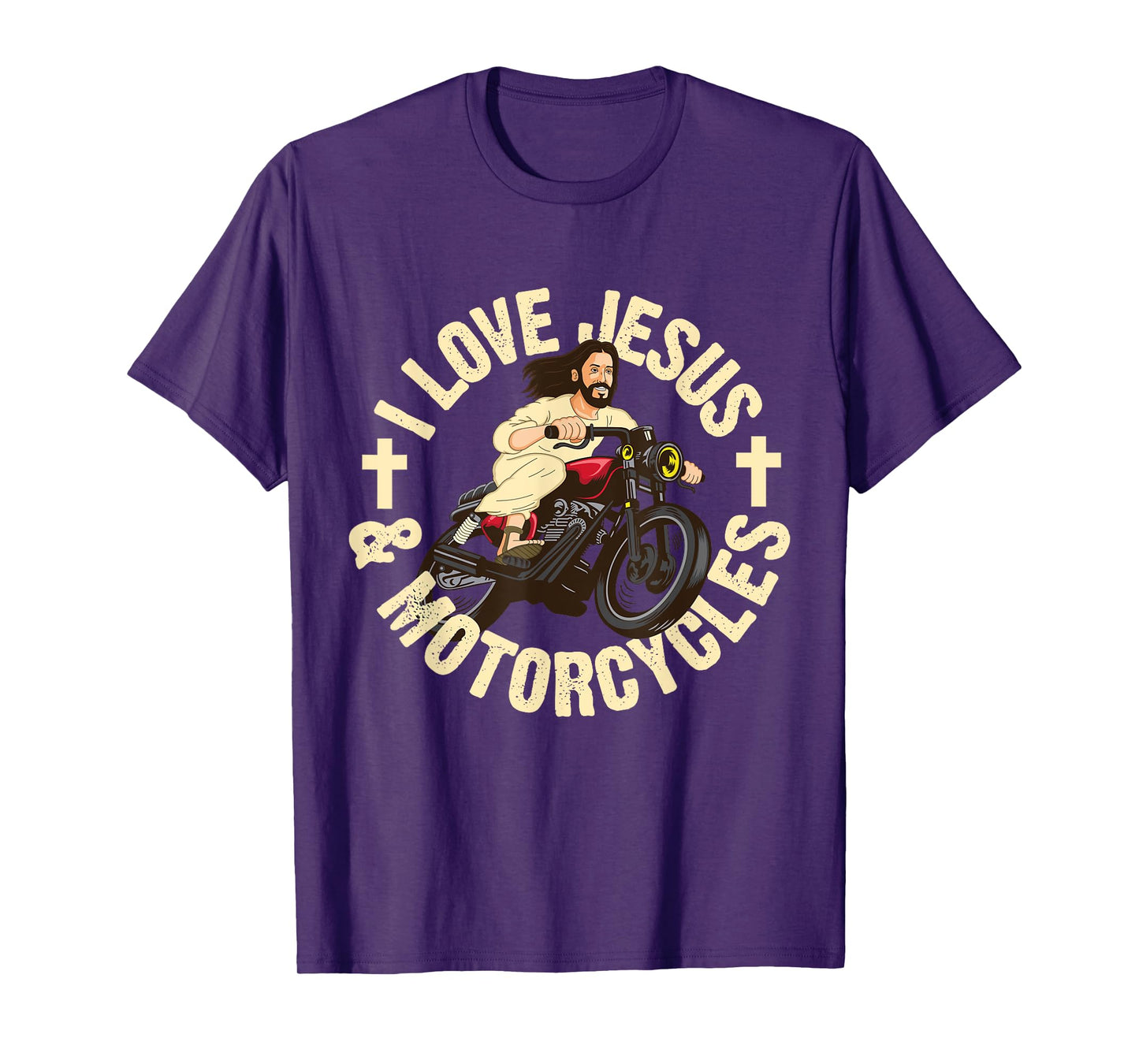 I Love Jesus & Motorcycles Dirt Bike Rider Christian Gift T-Shirt
