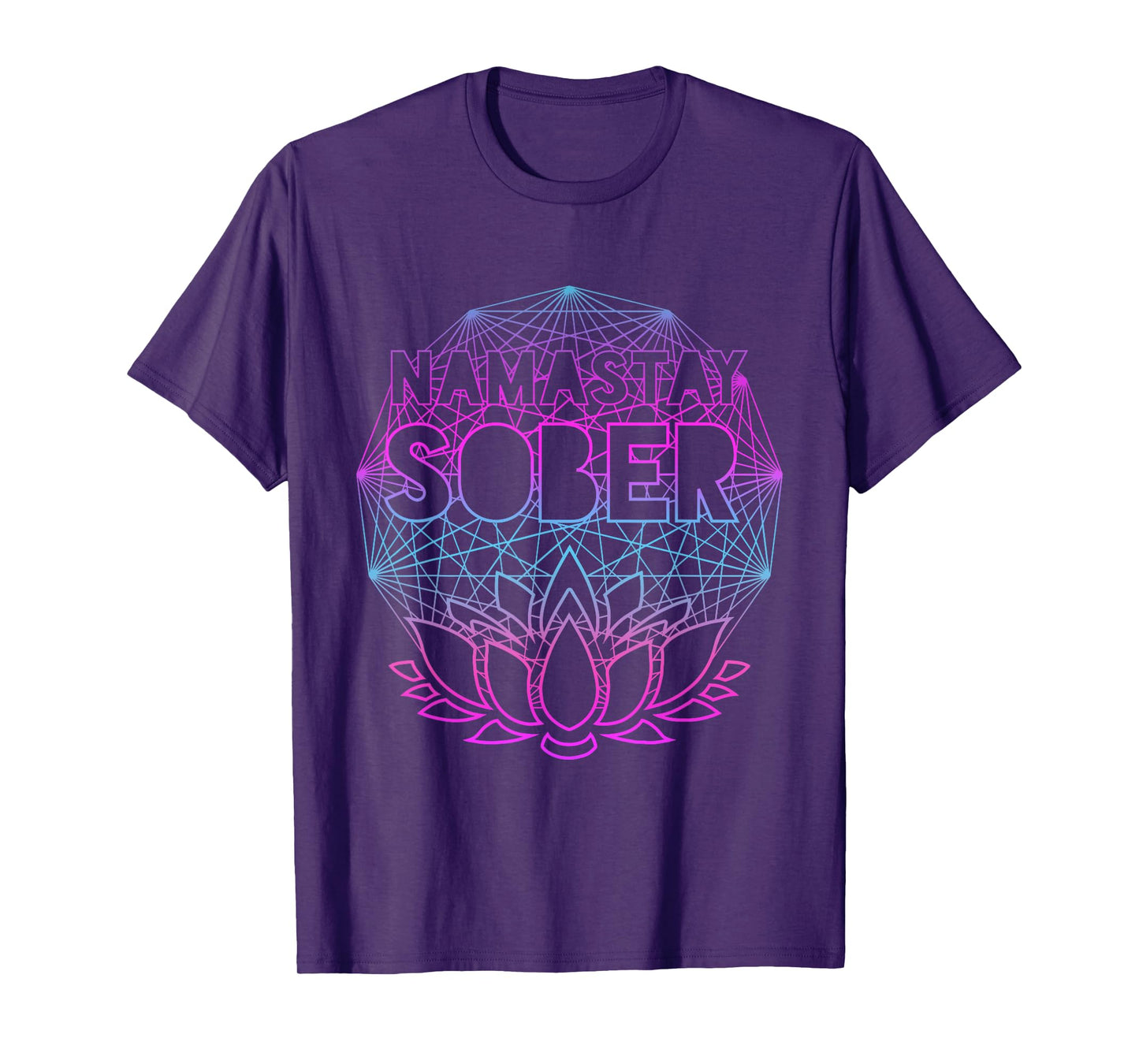 Namastay Sober NA AA Alcoholics Anonymous Sobriety Recovery T-Shirt