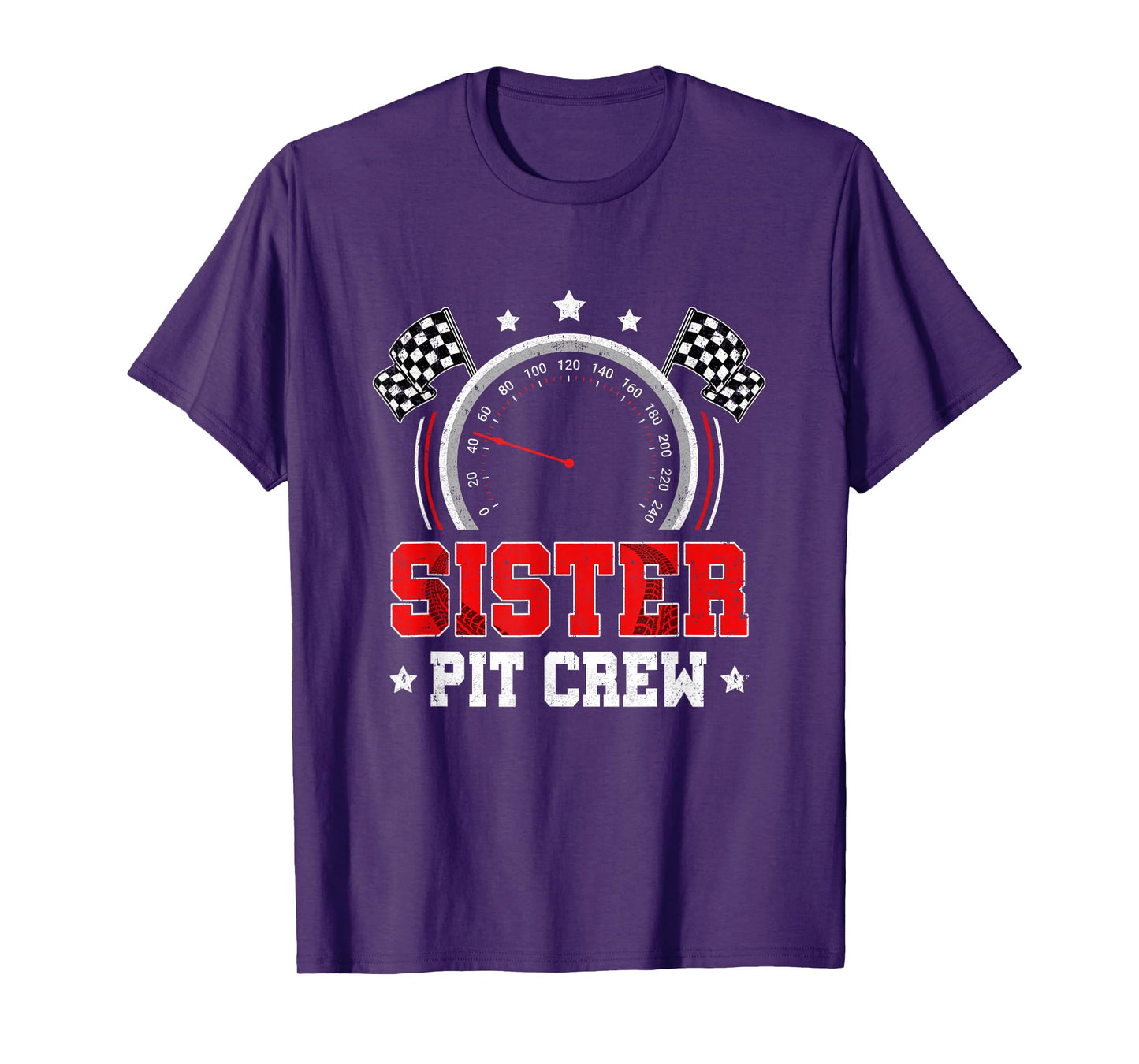 Sister Pit Crew Race Car Birthday Party Racing Family T-Shirt