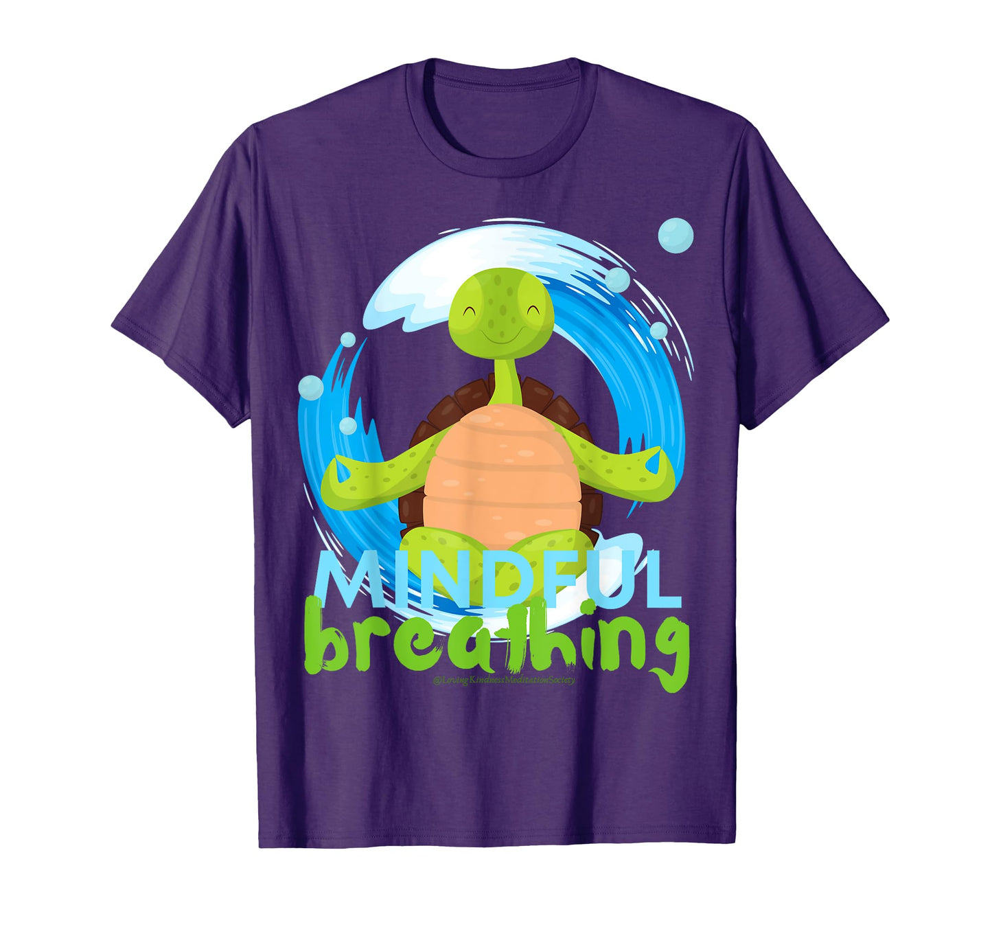 Zen Meditating Sea Turtle Loves Kindness Breath Mindfulness T-Shirt