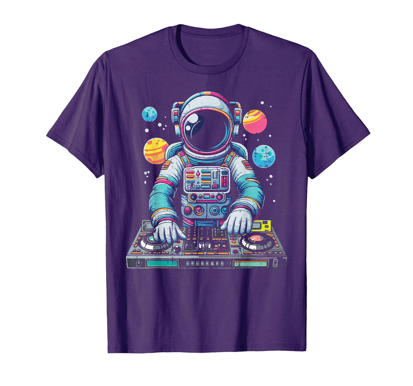 Astronaut Disc Jockey Spaceman Dj Space Music Men Boys Kids T-Shirt